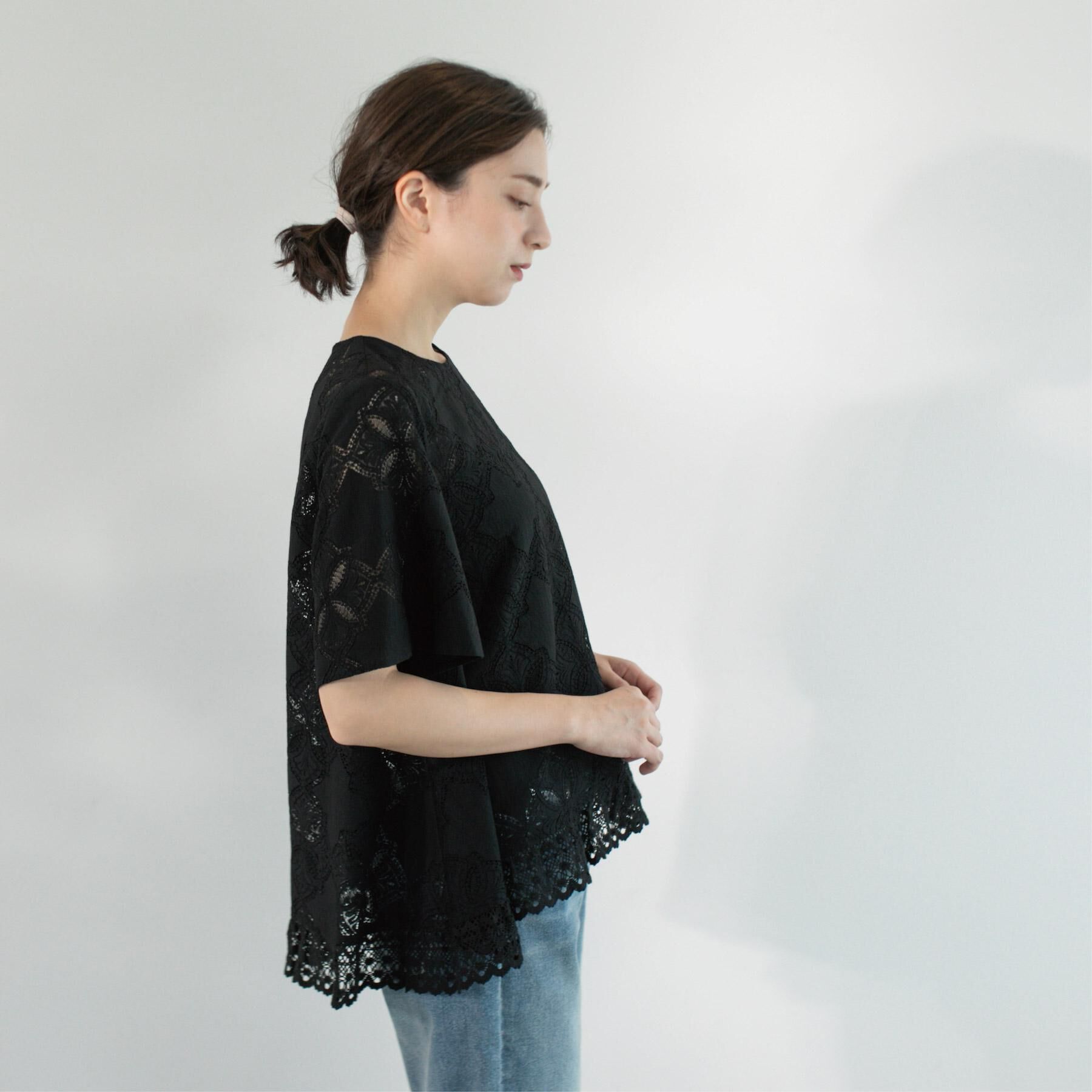 OPAQUE.CLIP「レースフレアブラウス【洗濯機洗い可】」|シャツ・ブラウス|