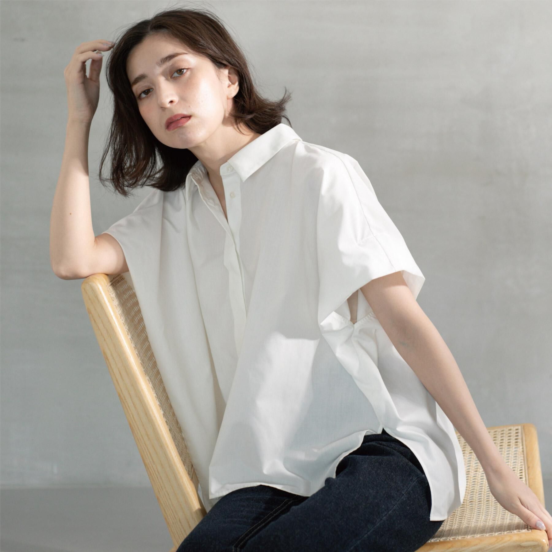 OPAQUE.CLIP「《andGIRL掲載》リラクシーシャツ【洗濯機洗い可】」|シャツ・ブラウス|