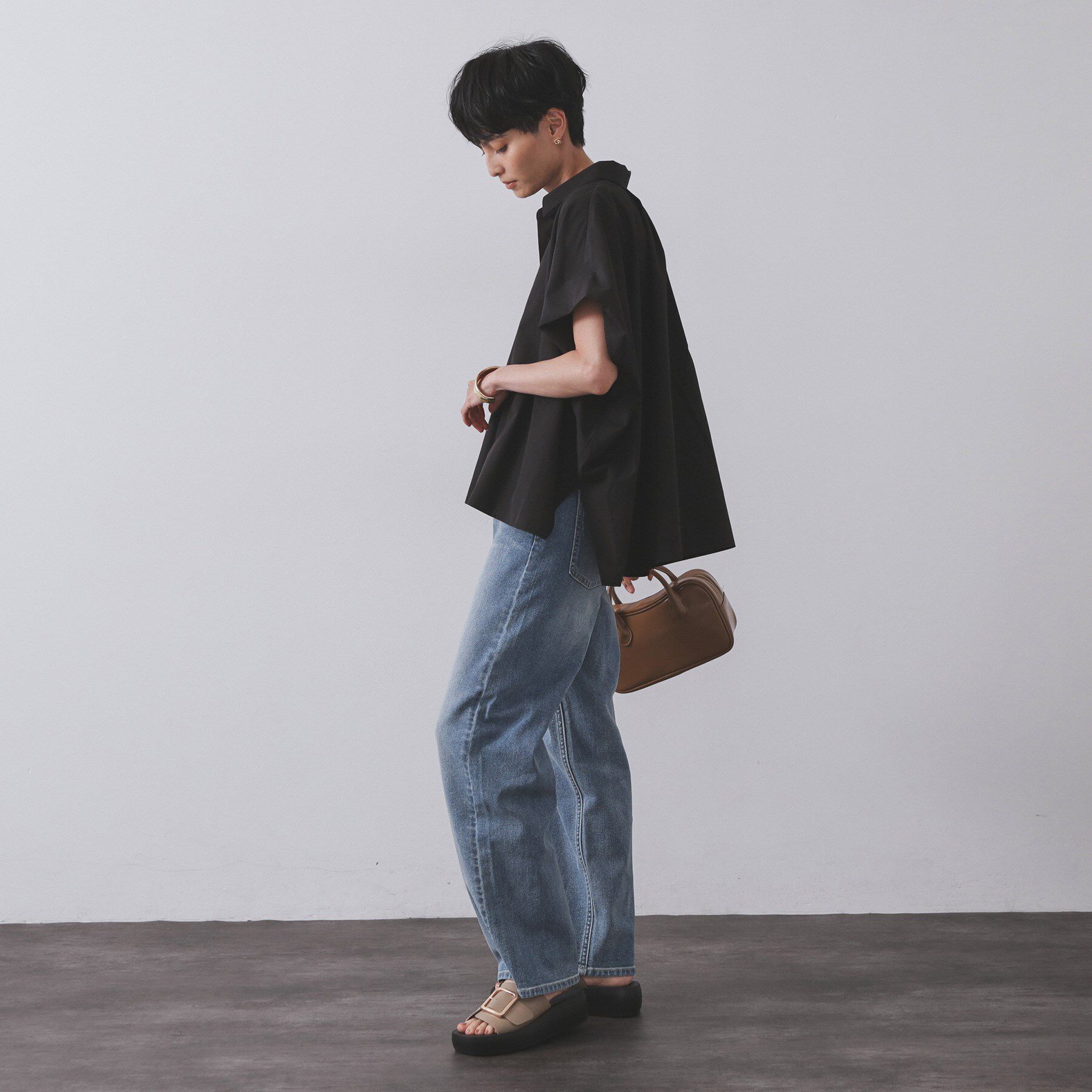 OPAQUE.CLIP「《andGIRL掲載》リラクシーシャツ【洗濯機洗い可】」|シャツ・ブラウス|