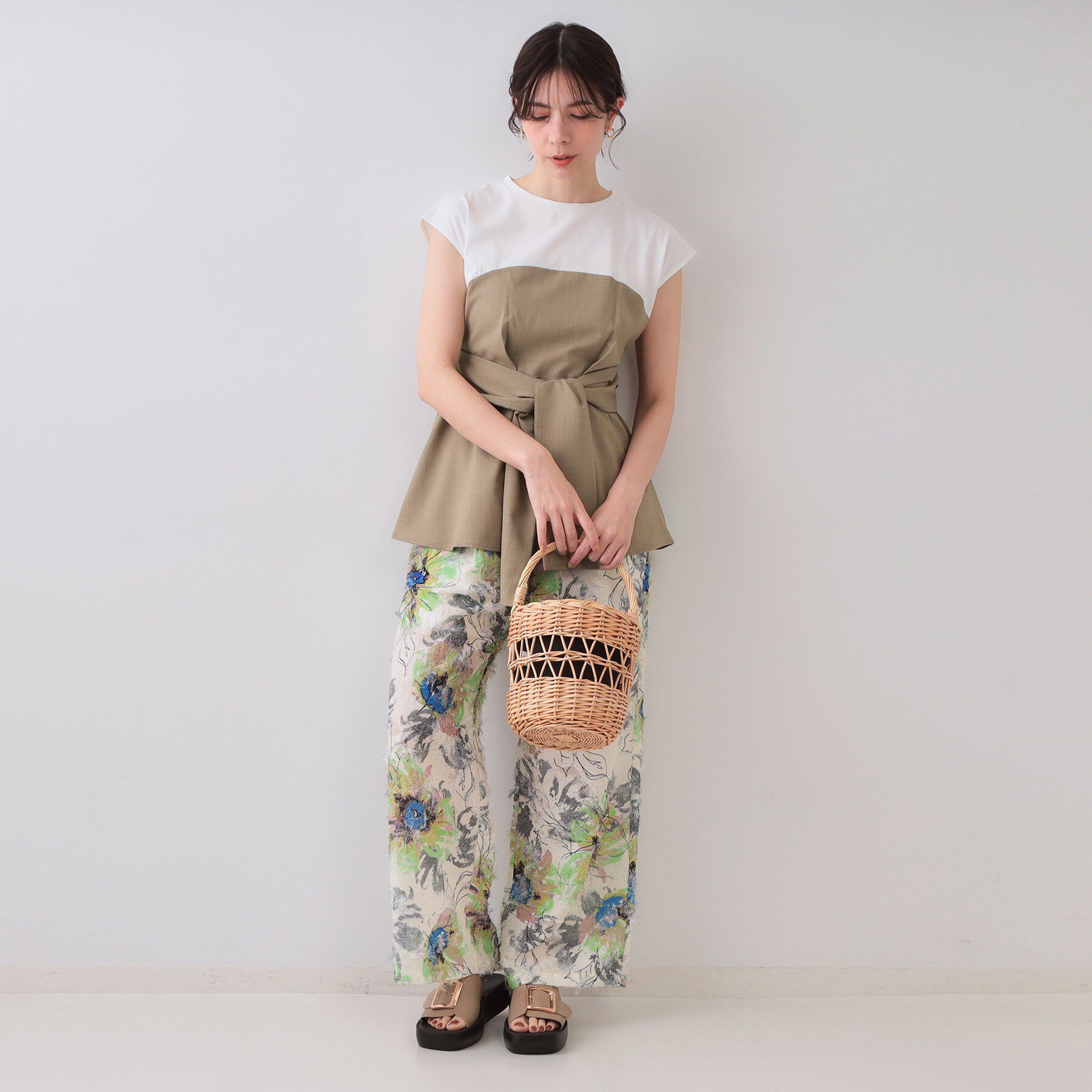 OPAQUE.CLIP「ビスチェドッキングカットソー【洗濯機洗い可】」|Tシャツ・カットソー|