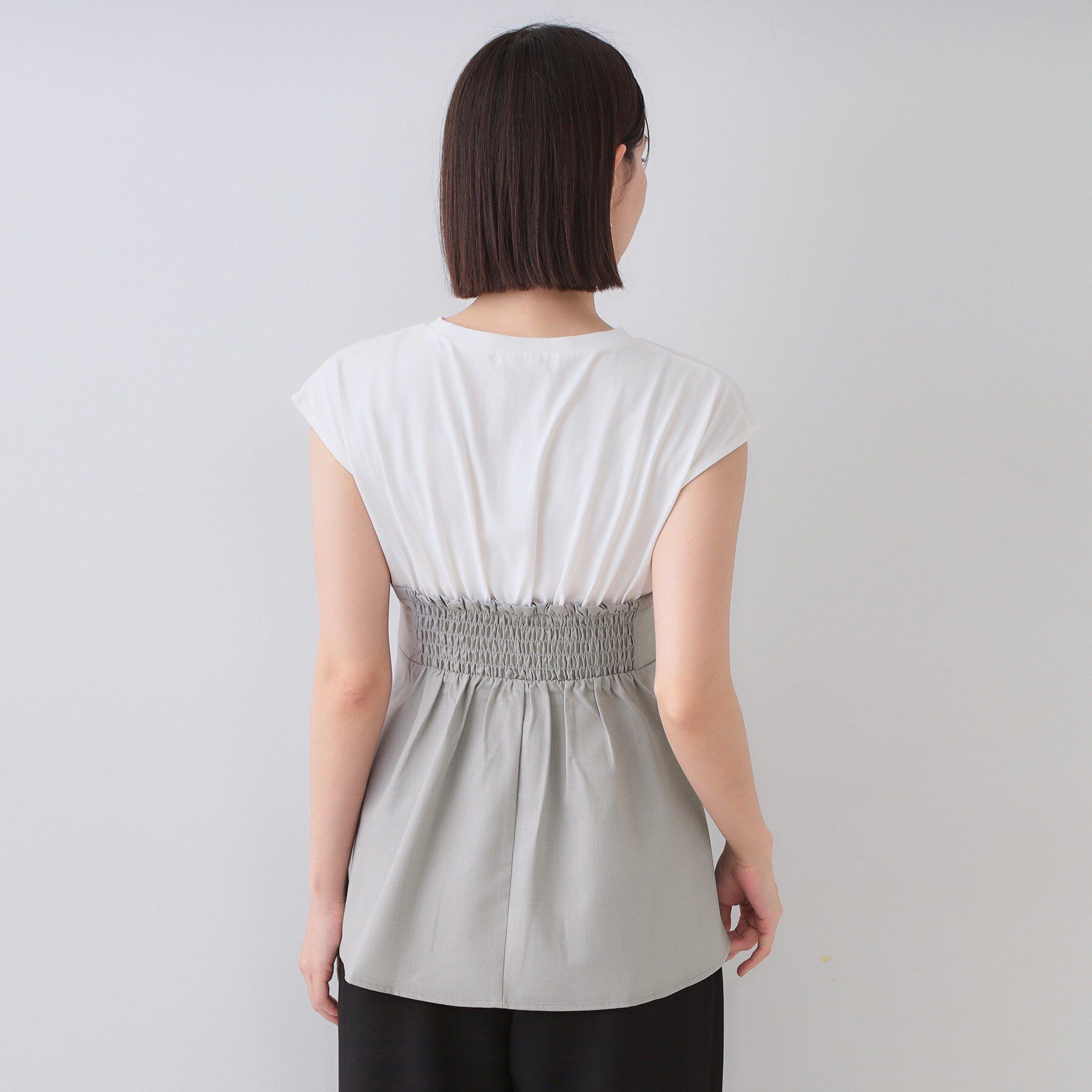 OPAQUE.CLIP「ビスチェドッキングカットソー【洗濯機洗い可】」|Tシャツ・カットソー|