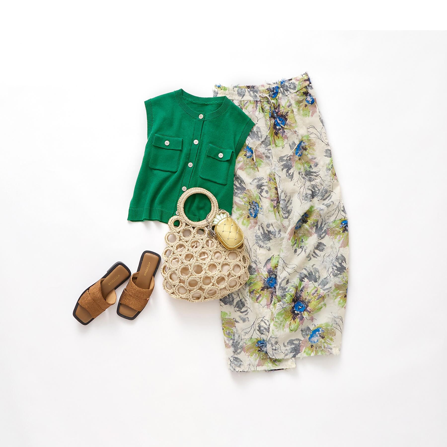 OPAQUE.CLIP「フリンジジャカードプリントイージーパンツ【洗濯機洗い可】」|その他|