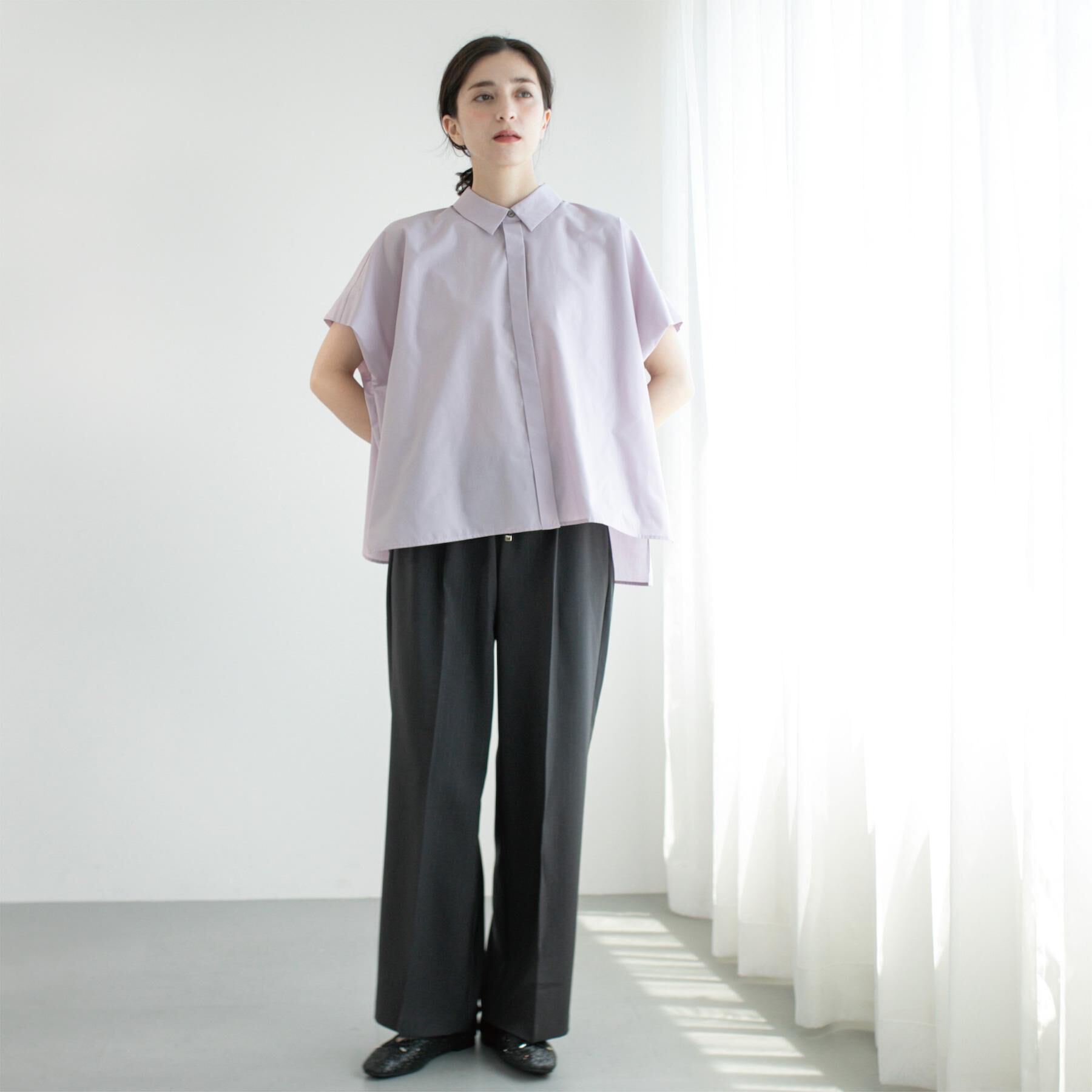 OPAQUE.CLIP「ラメストライプイージーワイドパンツ/セットアップ可【洗濯機洗い可/防シワ/吸水速乾】」|その他|