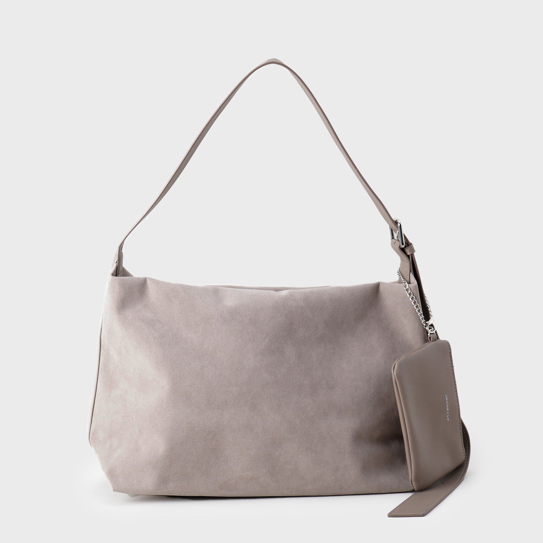 OPAQUE.CLIP「【2WAY/A4サイズ対応】ポーチ付きフェイクスエードショルダーバッグ」|ショルダー・メッセンジャー|