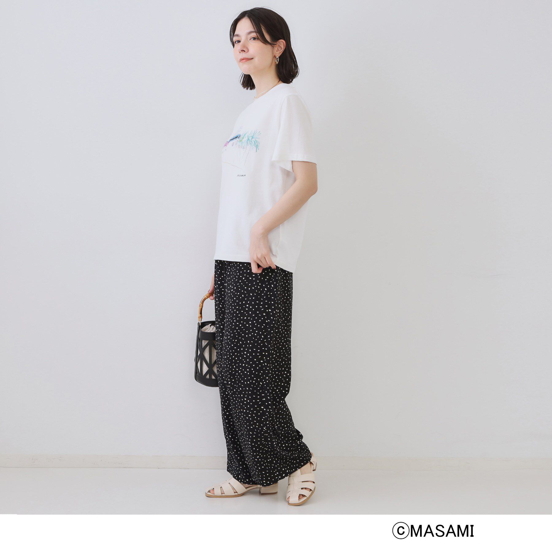 OPAQUE.CLIP「風景イラストプリントTシャツ」|Tシャツ・カットソー|