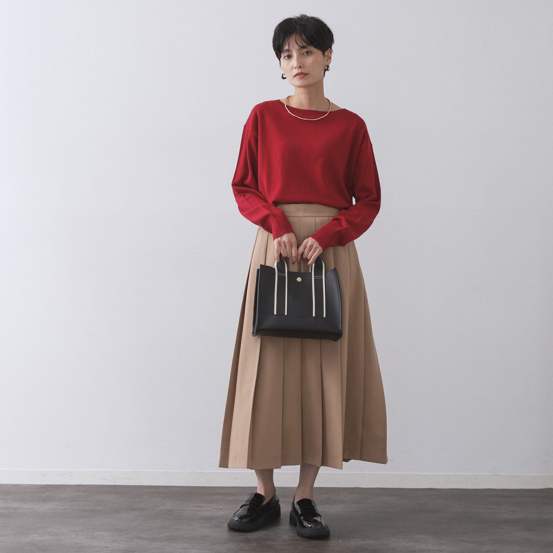 OPAQUE.CLIP「【軽量/2WAY】ラインテープスクエアミドルトートバッグ」|トートバッグ|