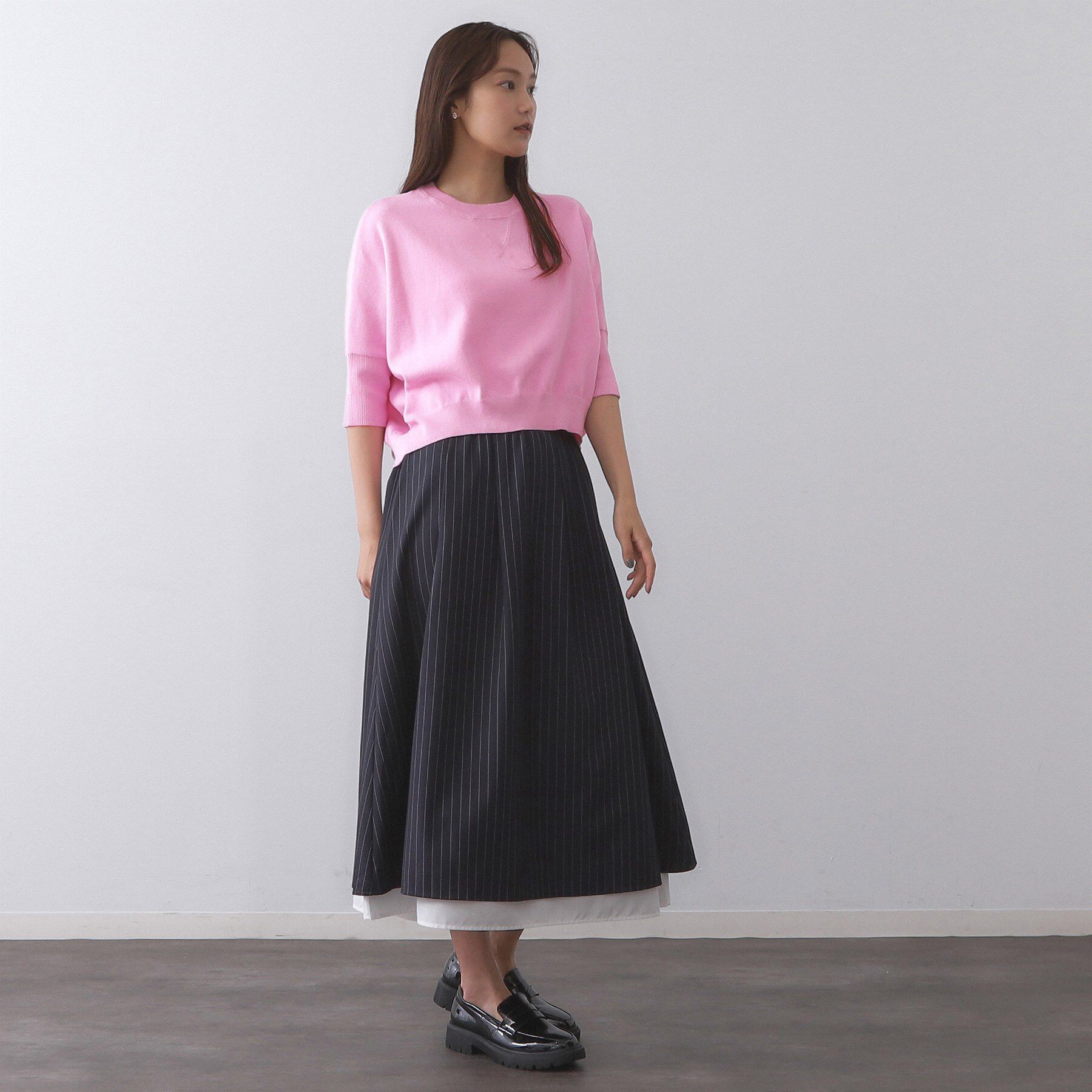 OPAQUE.CLIP「スウェットライクドルマンスリーブニット【洗濯機洗い可】」|ニット・セーター|