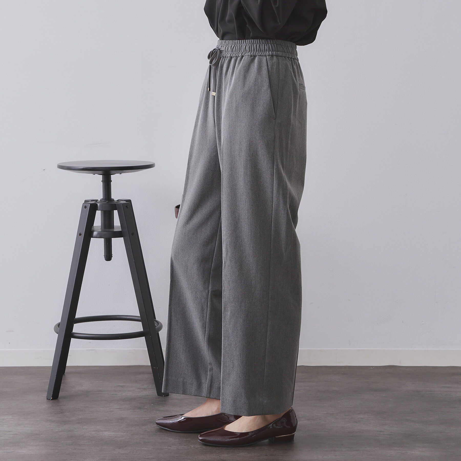 OPAQUE.CLIP「ウォームタッチ イージーワイドパンツ【洗濯機洗OK/ストレッチ】≪SS～LL≫」|その他|