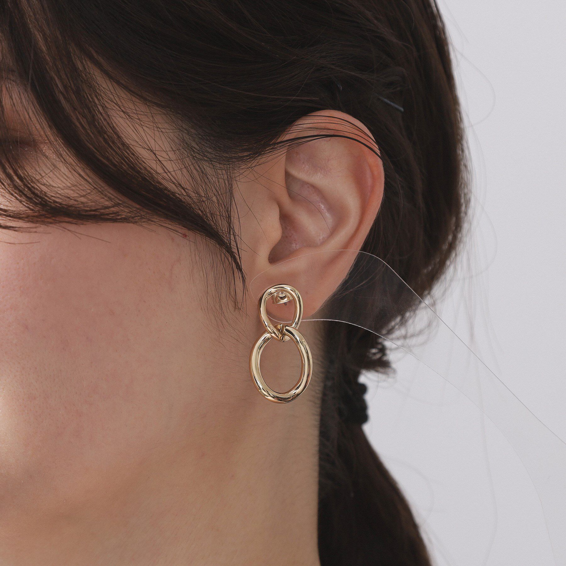 OPAQUE.CLIP「メタルリング2連ピアス」|ピアス|