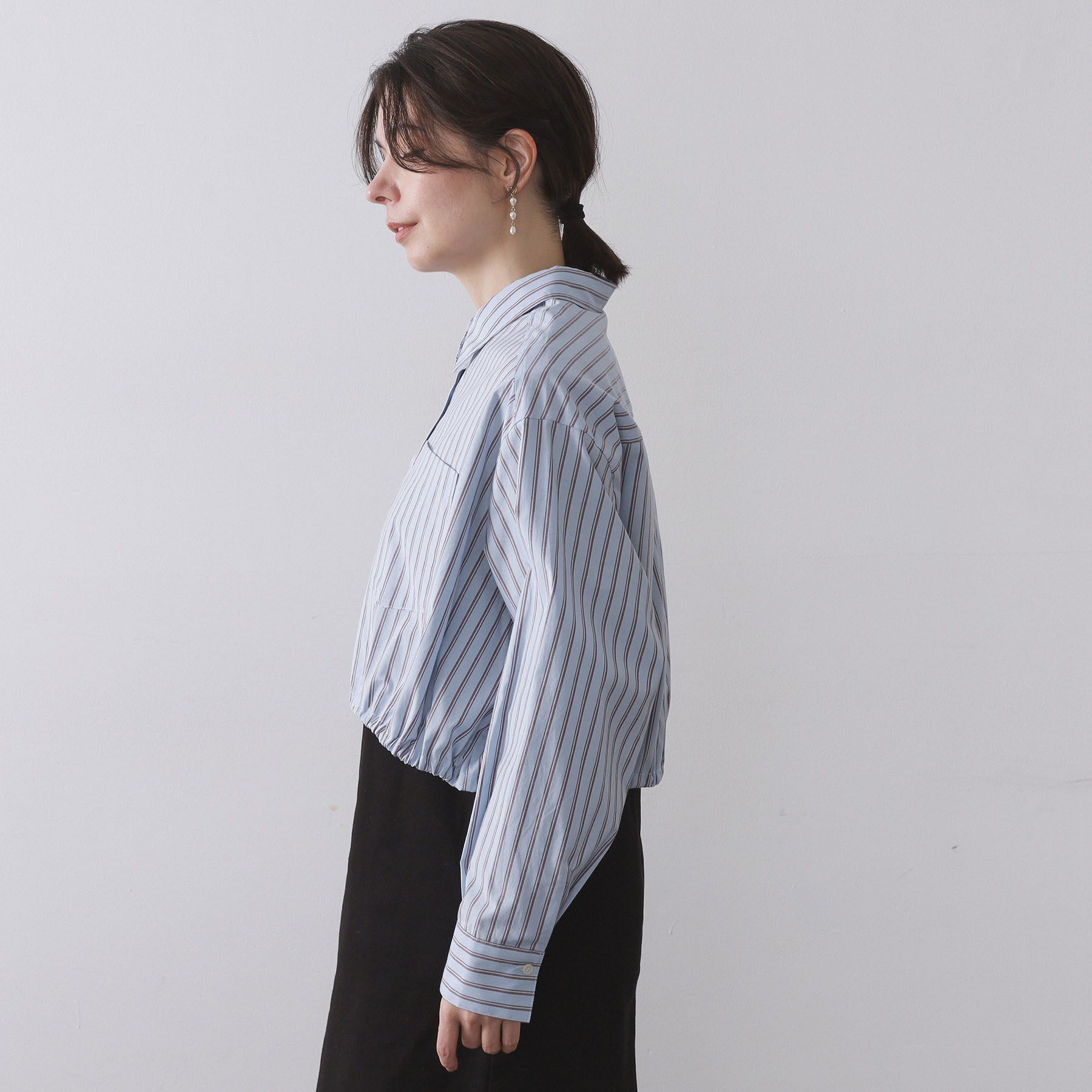 OPAQUE.CLIP「ドロストヘムショートシャツ【洗濯機OK】」|シャツ・ブラウス|