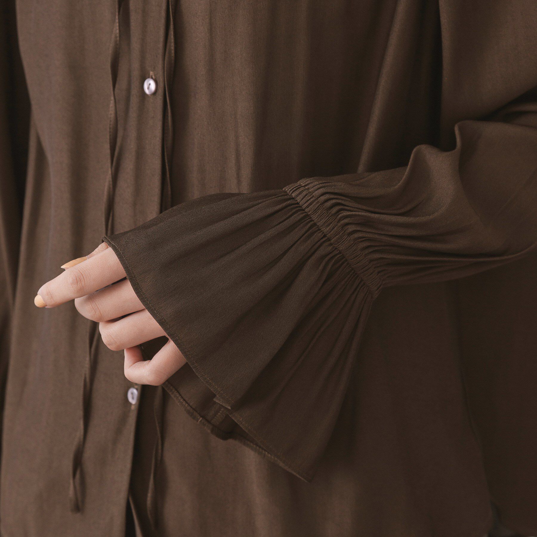 OPAQUE.CLIP「フリルカラーブラウス【洗濯機OK】」|シャツ・ブラウス|