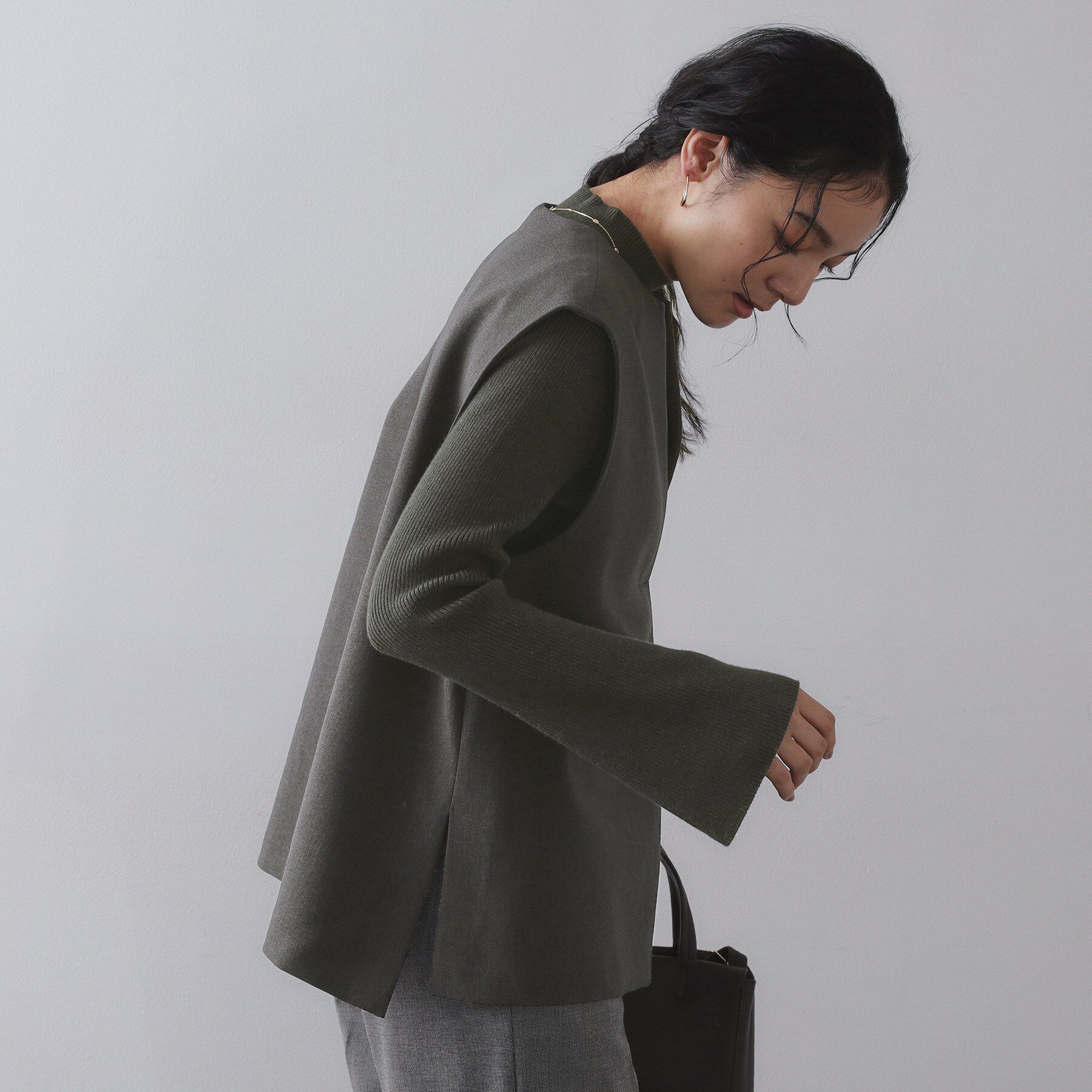 OPAQUE.CLIP「《ツインセット》ベスト&times;リブニット【洗濯機OK】」|その他|