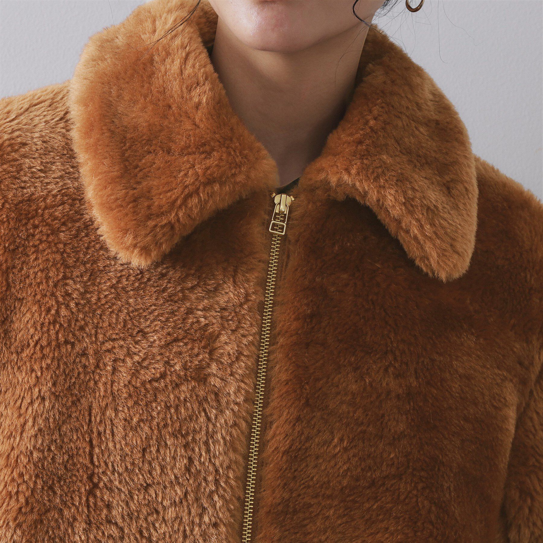 OPAQUE.CLIP「ステンカラーボアブルゾン【洗える】」|ブルゾン・スタジャン|