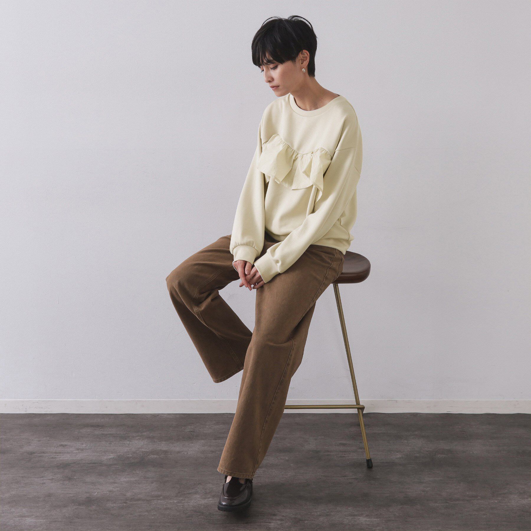 OPAQUE.CLIP「フリルドッキングトップス【洗濯機OK】」|Tシャツ・カットソー|