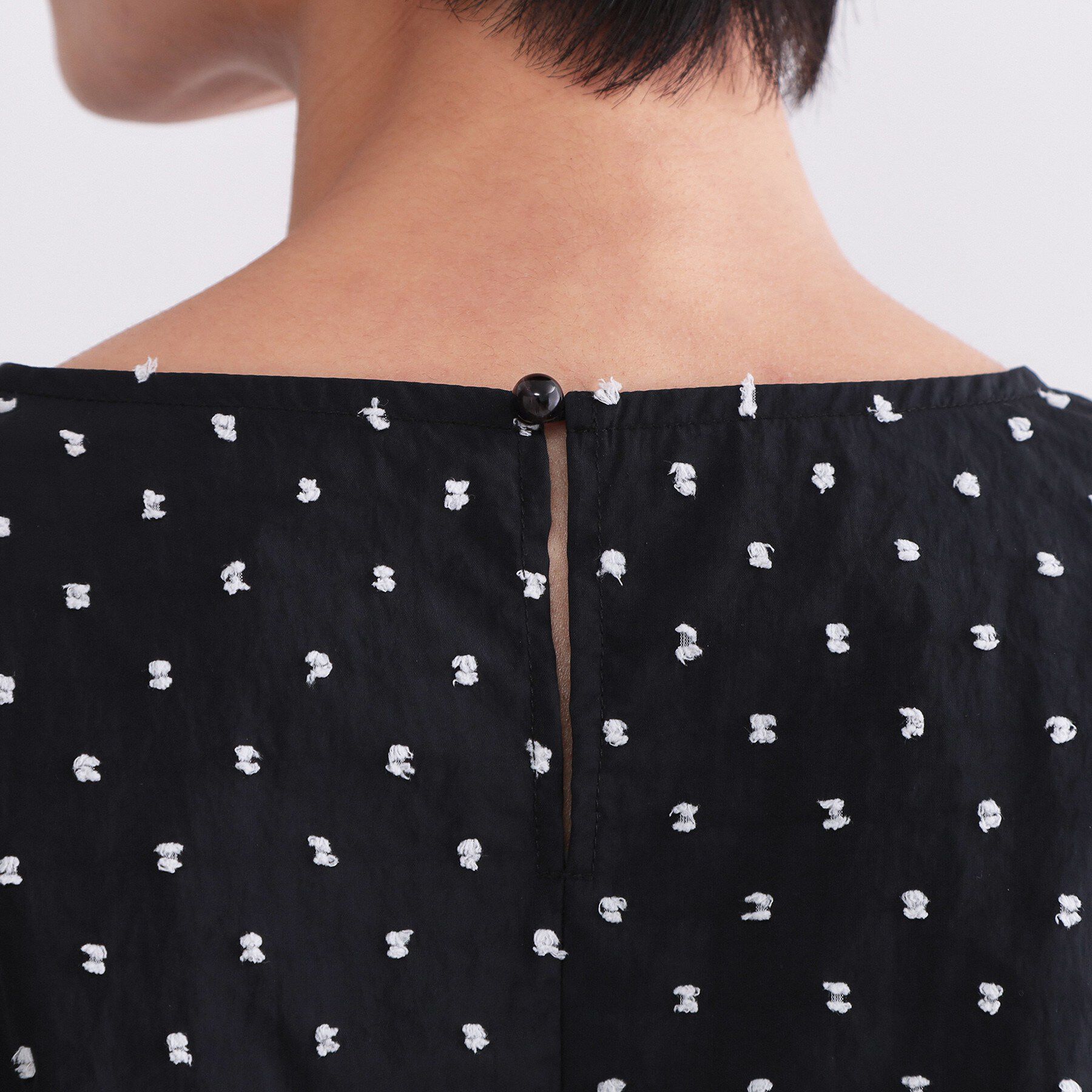 OPAQUE.CLIP「ドビードットパフスリーブブラウス【洗濯機OK】」|シャツ・ブラウス|