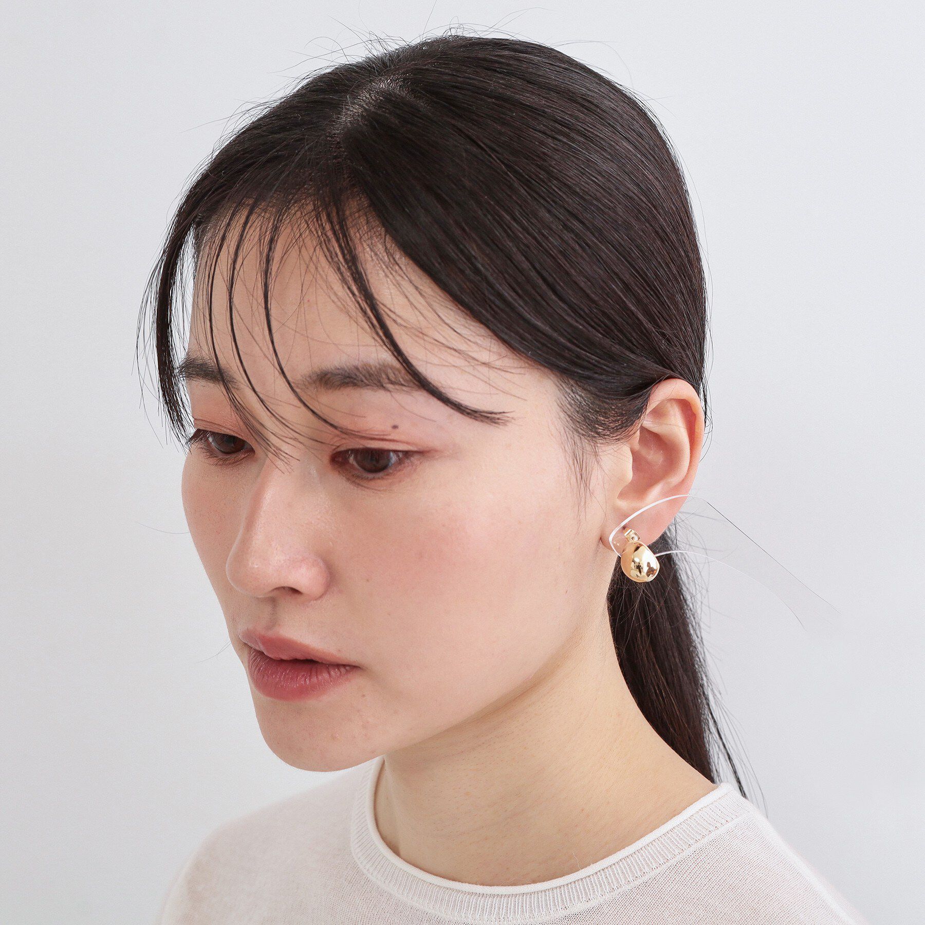 OPAQUE.CLIP「オーバルシェイプ メタルピアス」|ピアス|