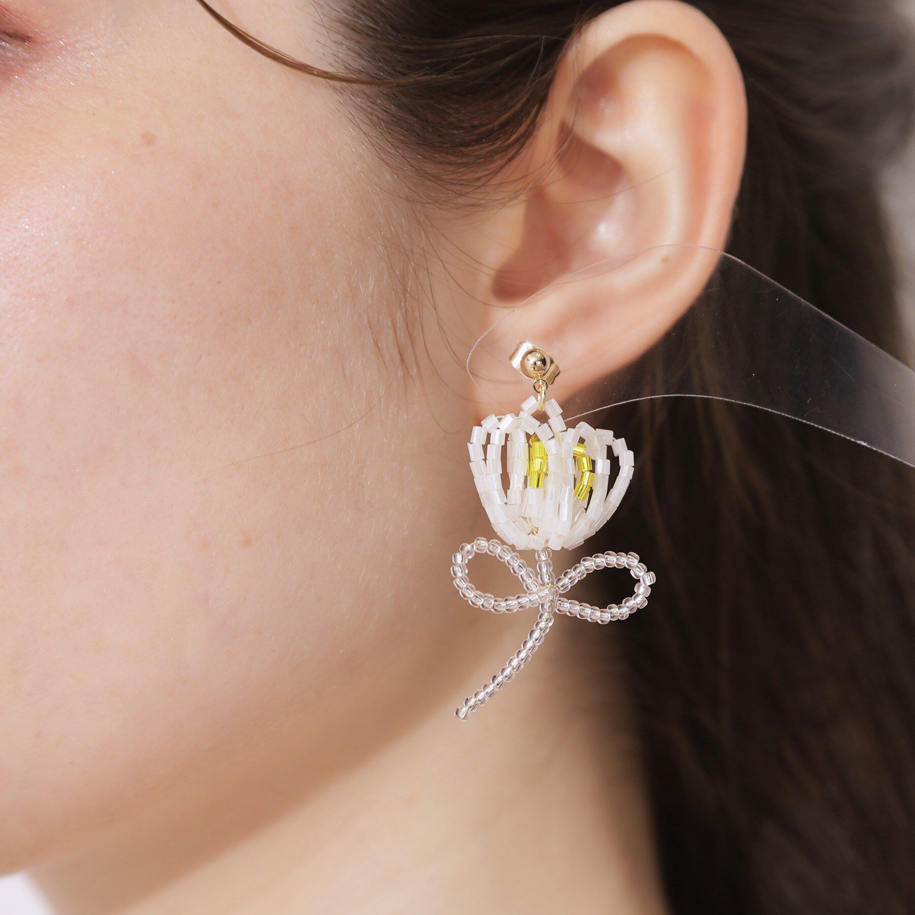 Couture broach「フラワービーズピアス」|ピアス|