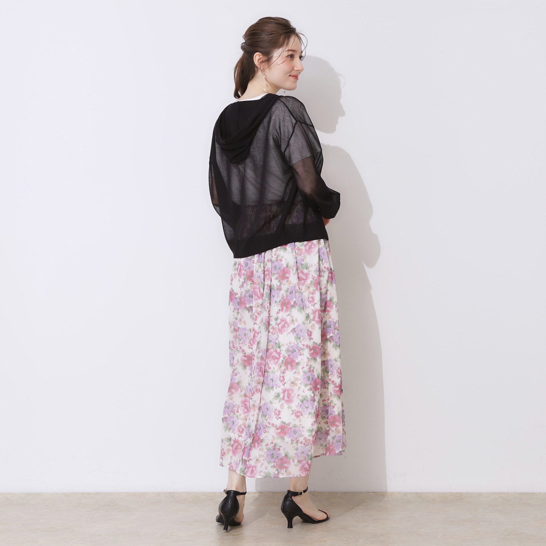 Couture broach「【上品な透け感・大人カジュアル】シアージップアップフーディー」|パーカー|