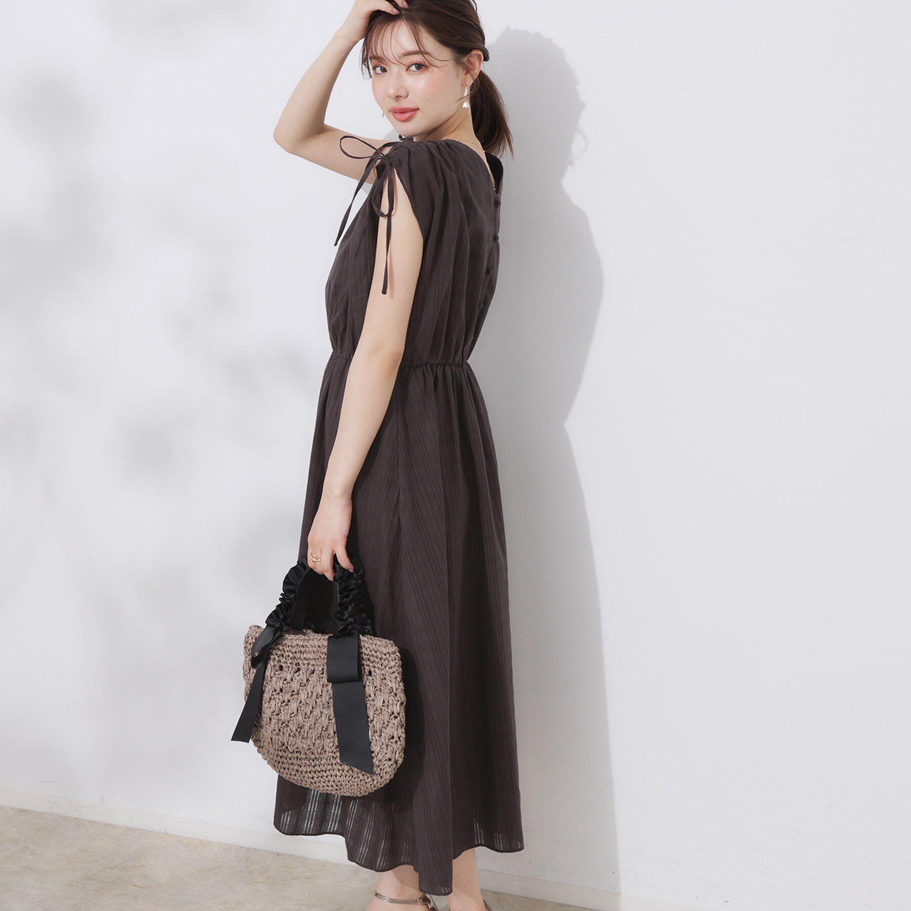 Couture broach「【大人可愛い】カラミチェック サマードレス」|ワンピース|