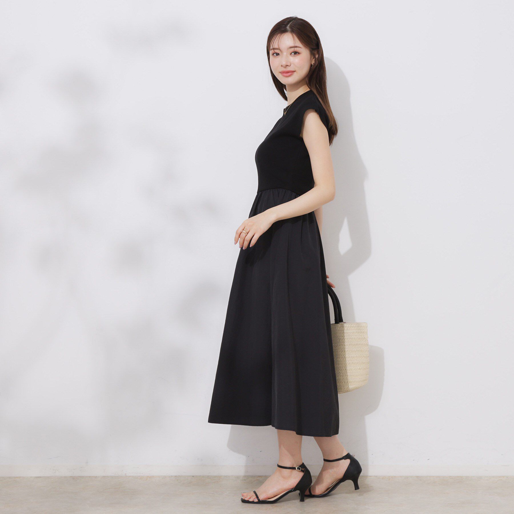 Couture broach「【接触冷感・楽ちん・一枚でキマる】ドッキングニットワンピース」|ワンピース|