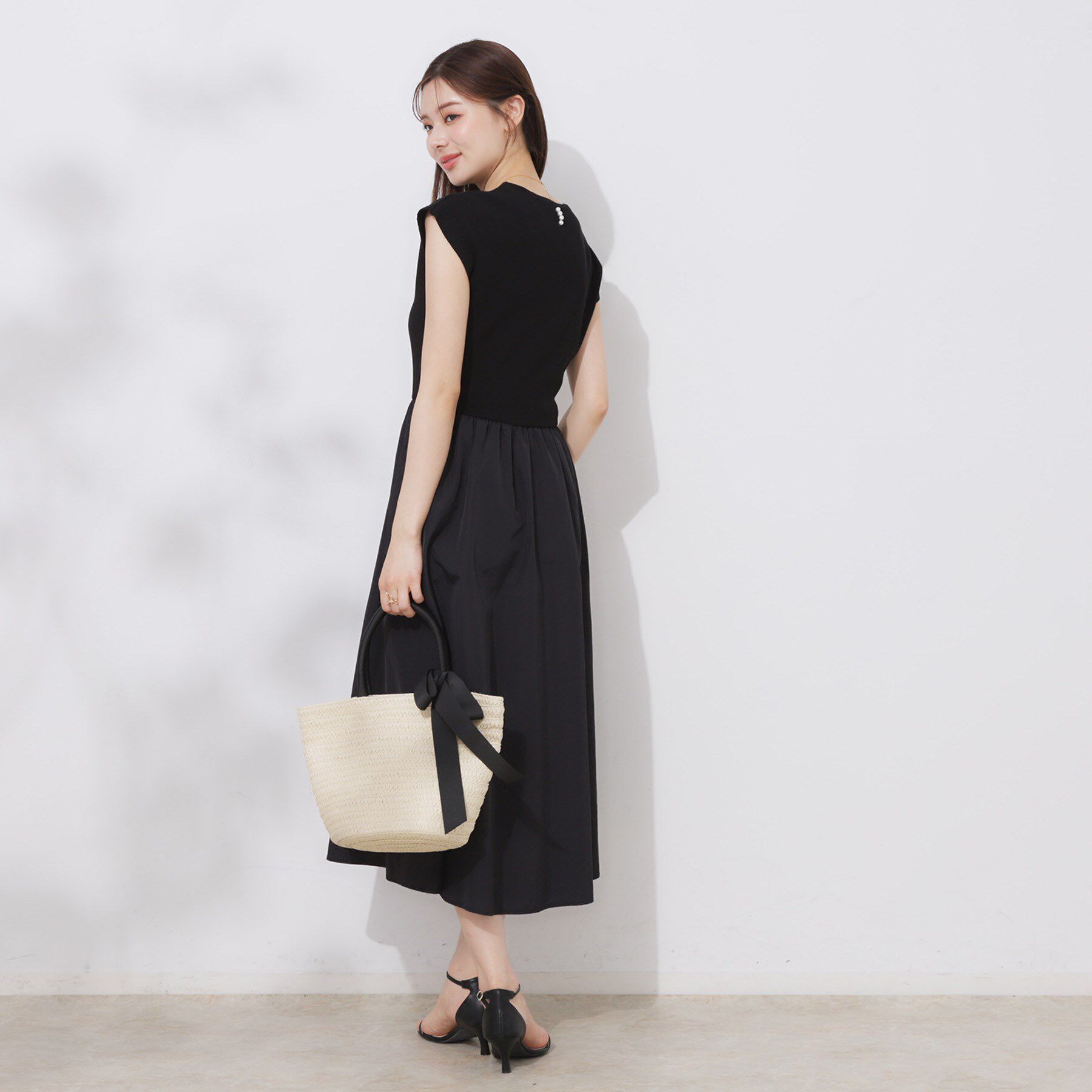 Couture broach「【接触冷感・楽ちん・一枚でキマる】ドッキングニットワンピース」|ワンピース|