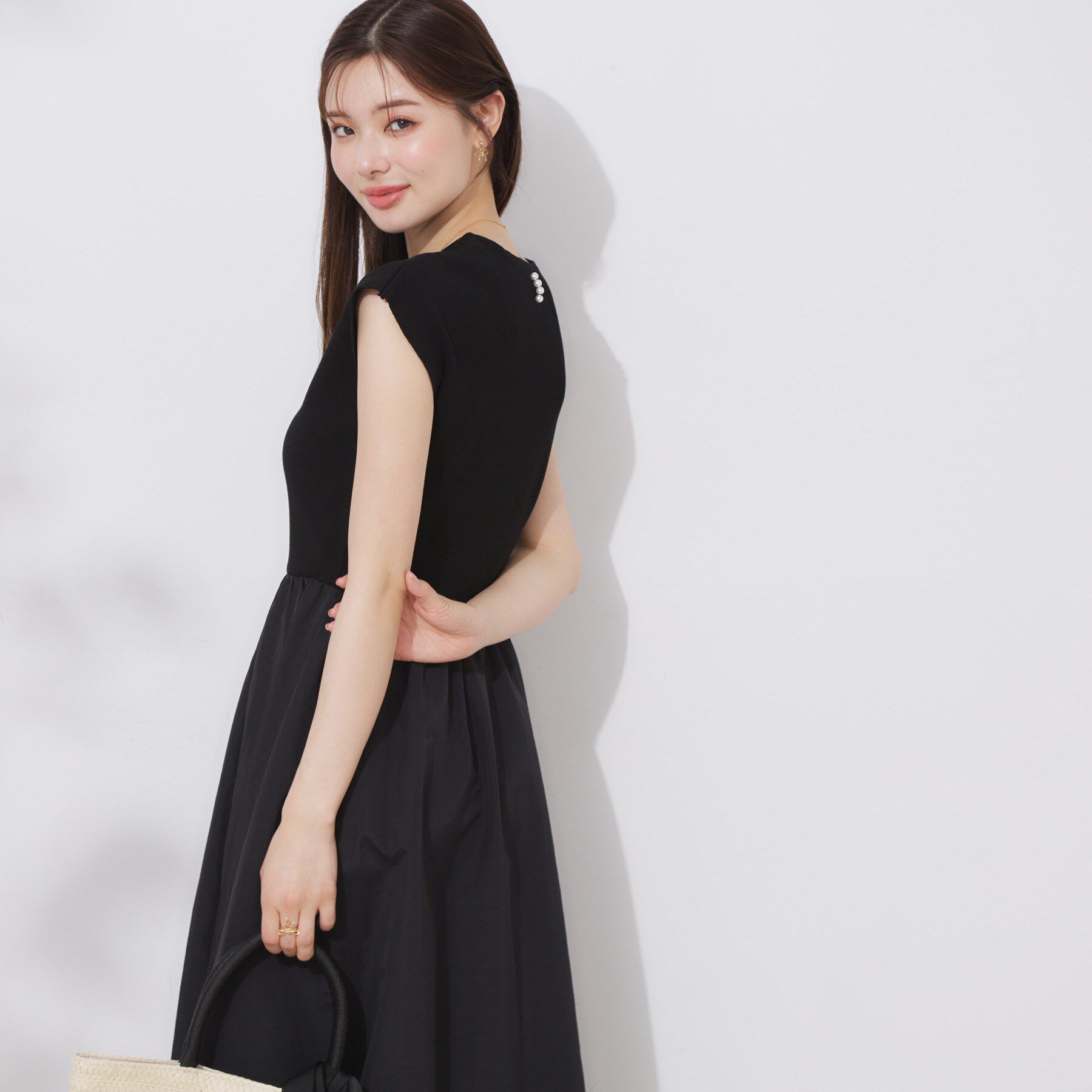 Couture broach「【接触冷感・楽ちん・一枚でキマる】ドッキングニットワンピース」|ワンピース|