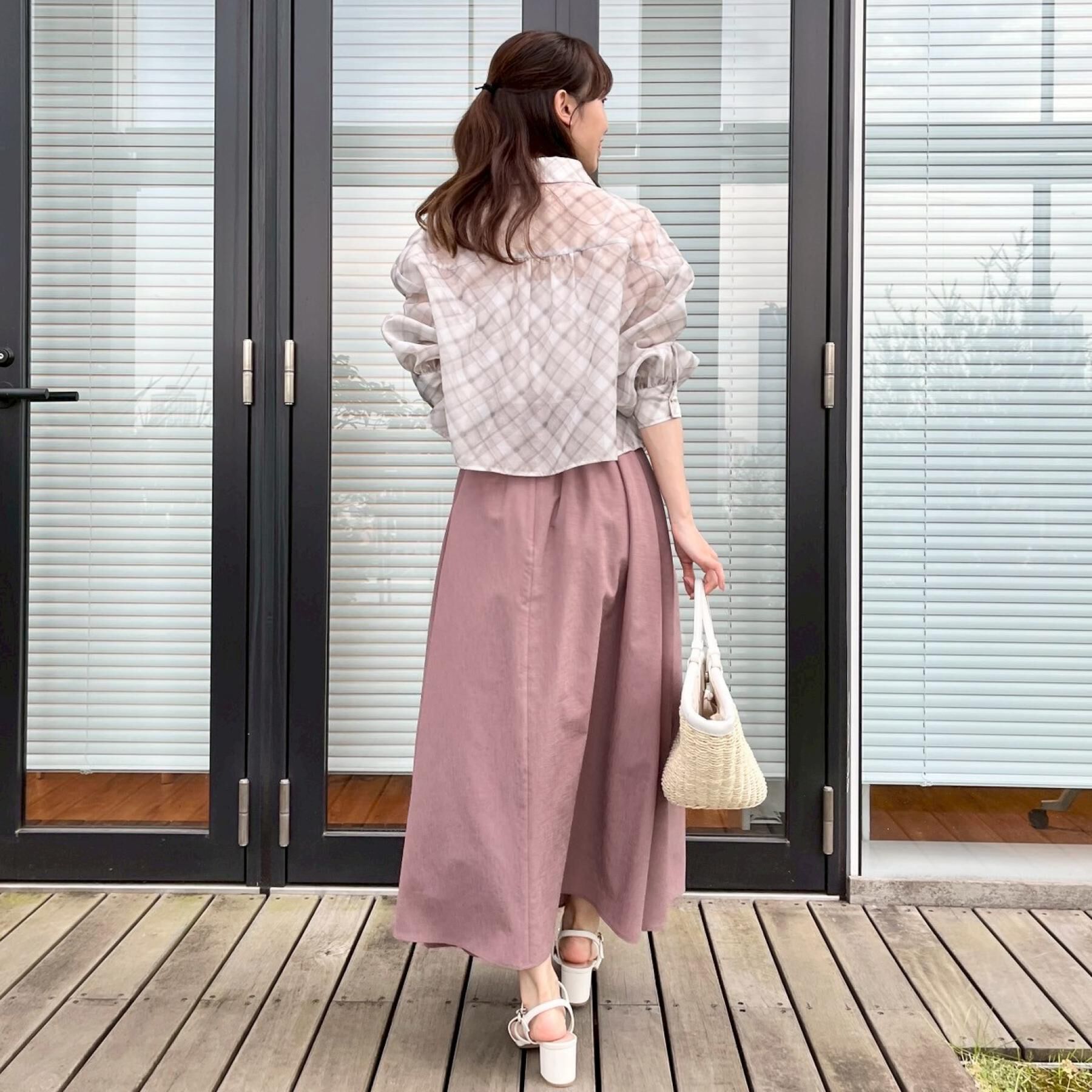 Couture broach「【洗える・秋まで使える】パール調ボタンシアーシャツ」|シャツ・ブラウス|