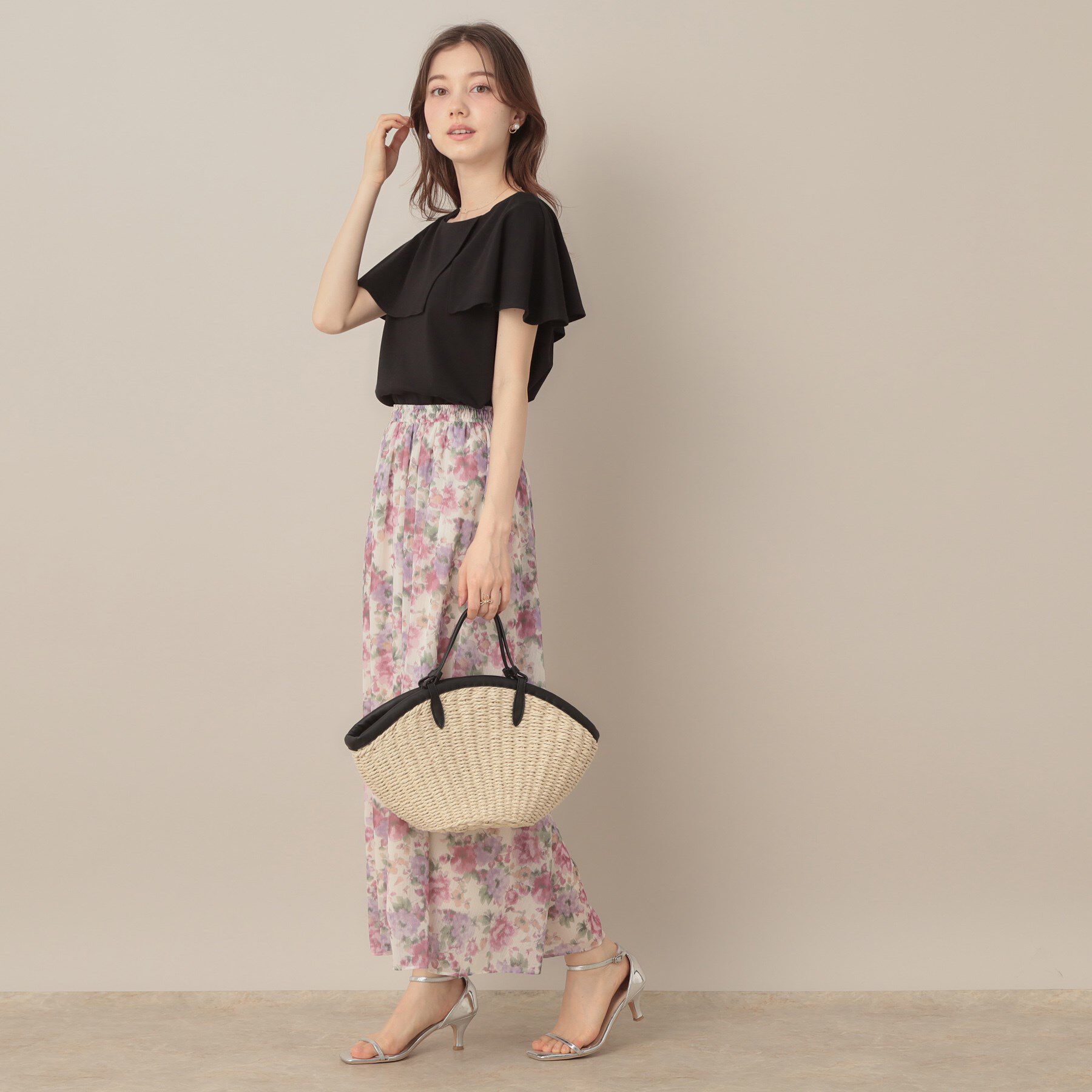 Couture broach「【マシンウォッシャブル・UVケア・接触冷感】2WAYケープデザインカットソー」|Tシャツ・カットソー|