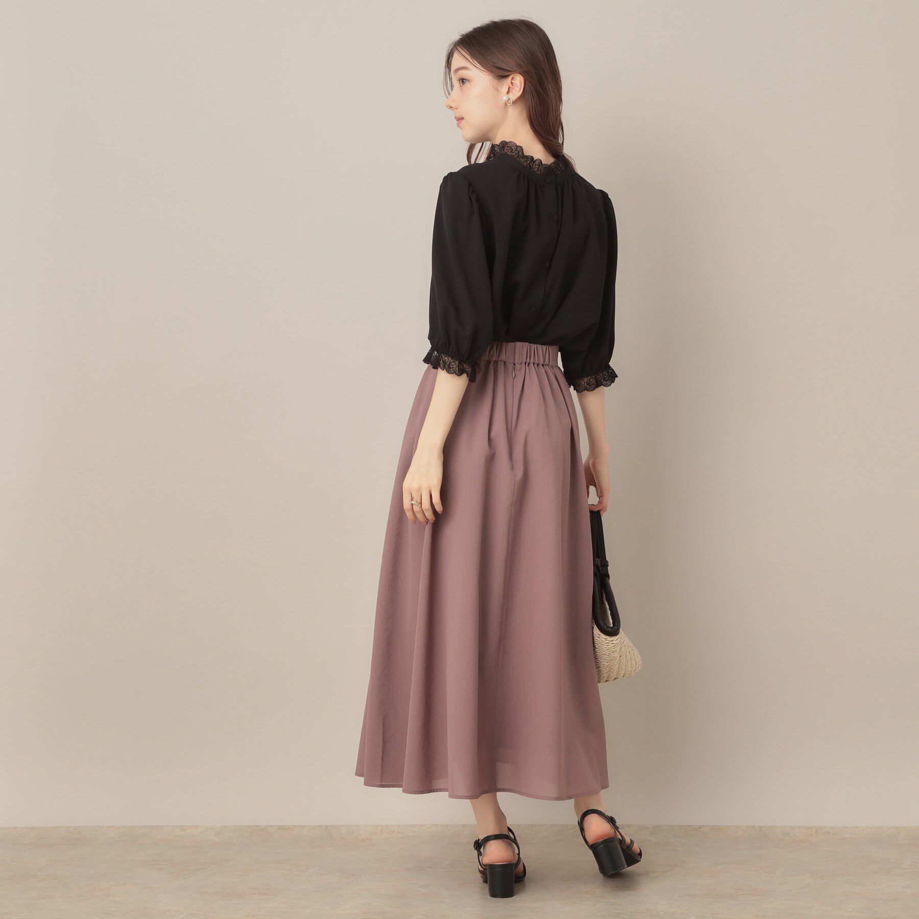 Couture broach「【華やか・大人可愛い・5分袖】エンブロレース前後2WAYブラウス」|シャツ・ブラウス|