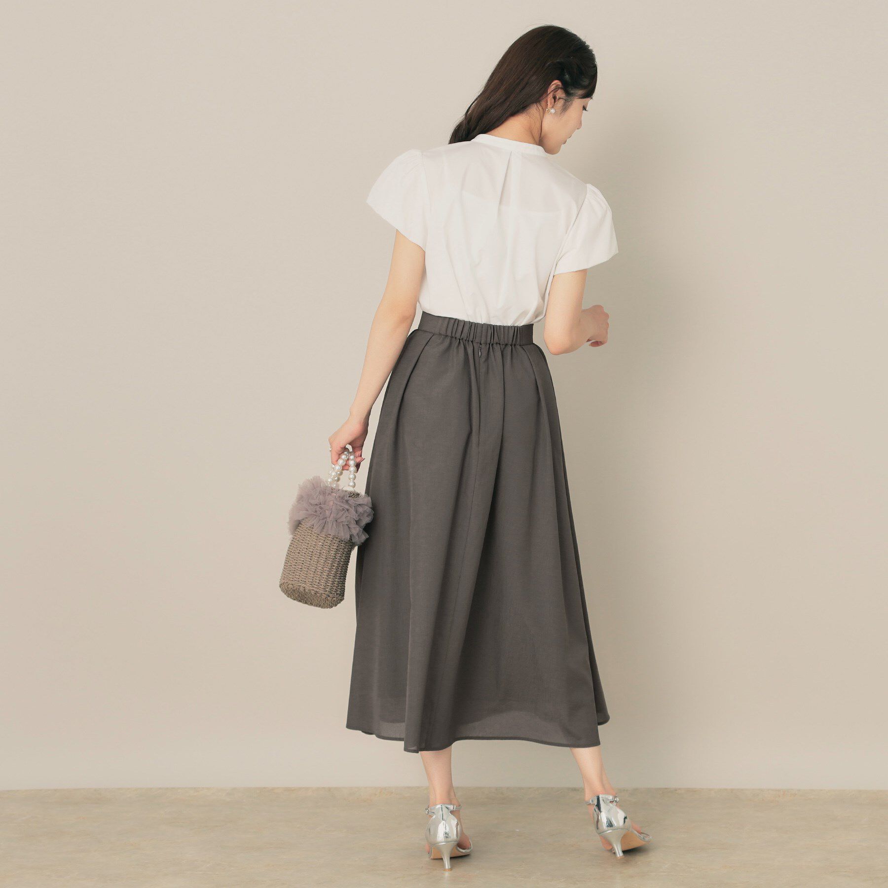 Couture broach「【きれいめ・シアー・通勤】パレットボイルロングスカート」|スカート|