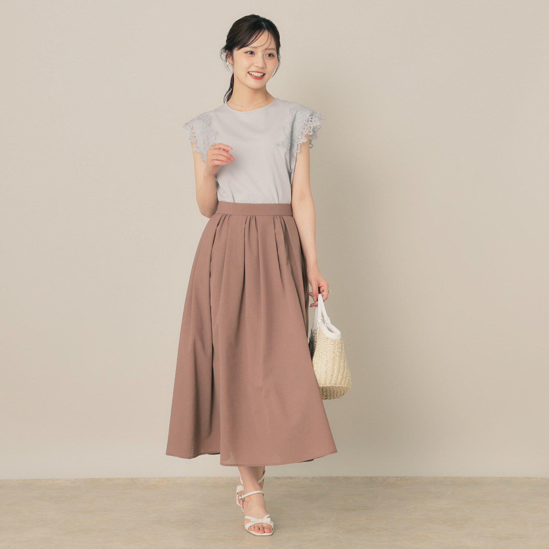 Couture broach「【きれいめ・シアー・通勤】パレットボイルロングスカート」|スカート|