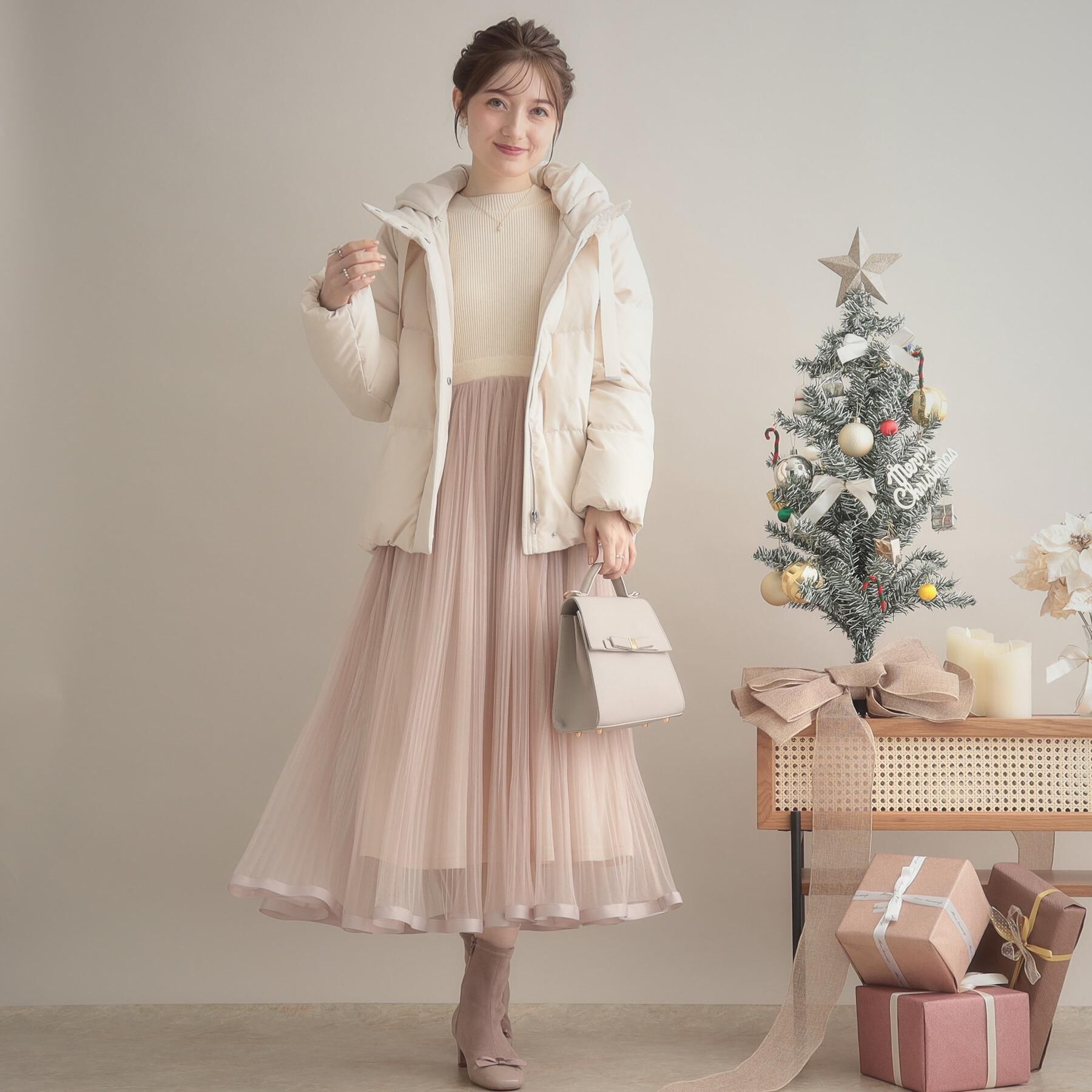 Couture broach「【冬の名品・撥水】愛されダウン」|ダウン|