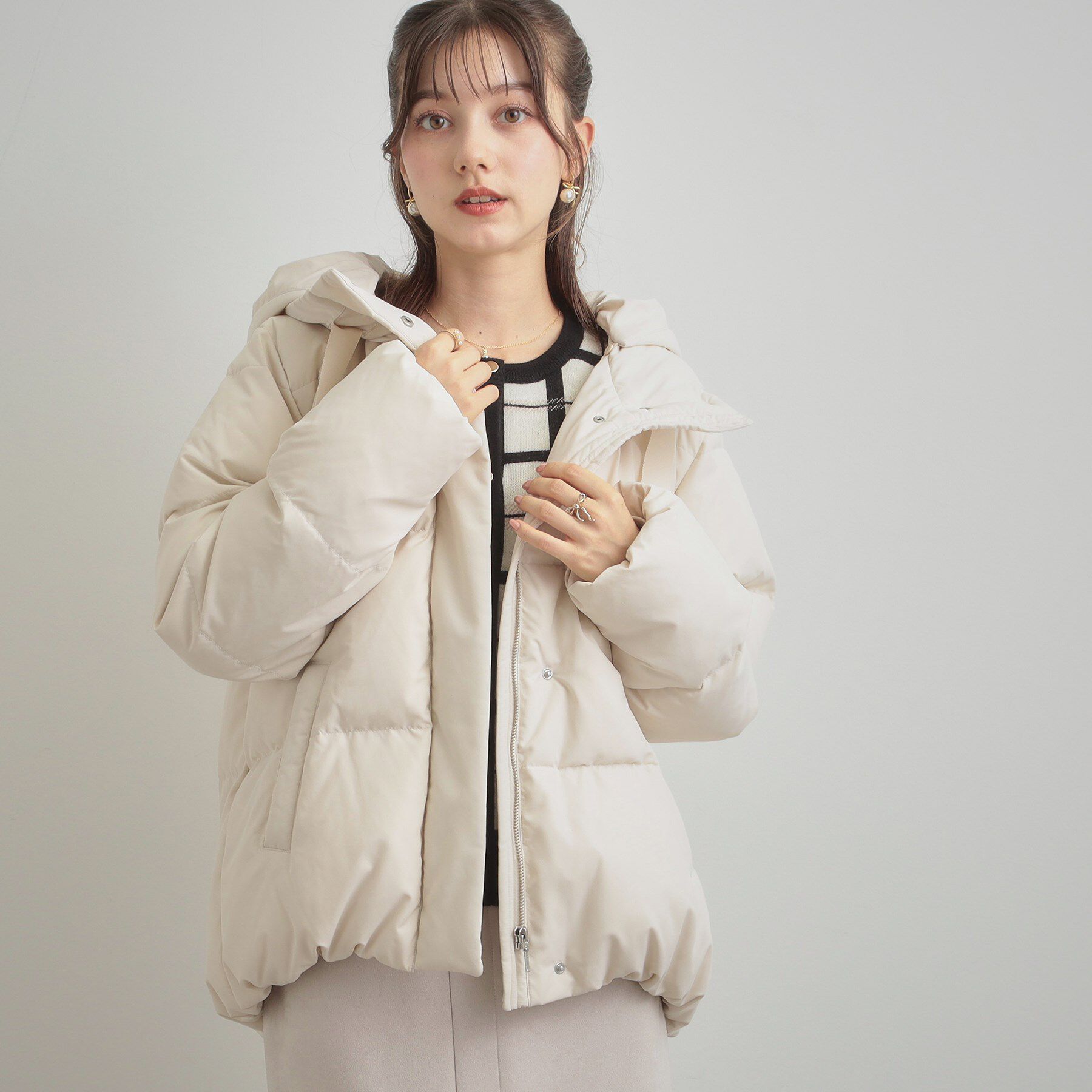 Couture broach「【冬の名品・撥水】愛されダウン」|ダウン|