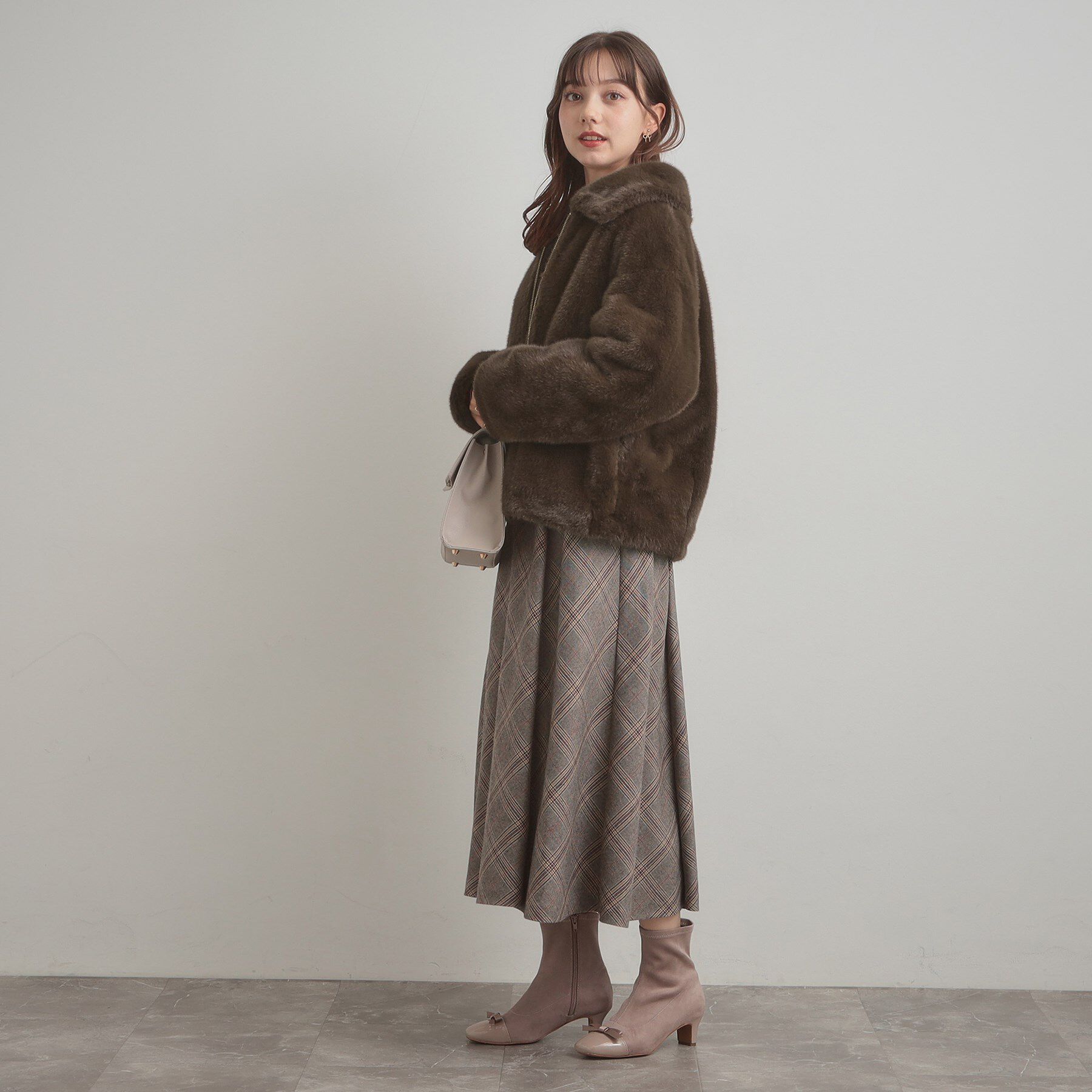 Couture broach「【ふわふわ・上品】ミンクフェイクファーアウター」|ブルゾン・スタジャン|