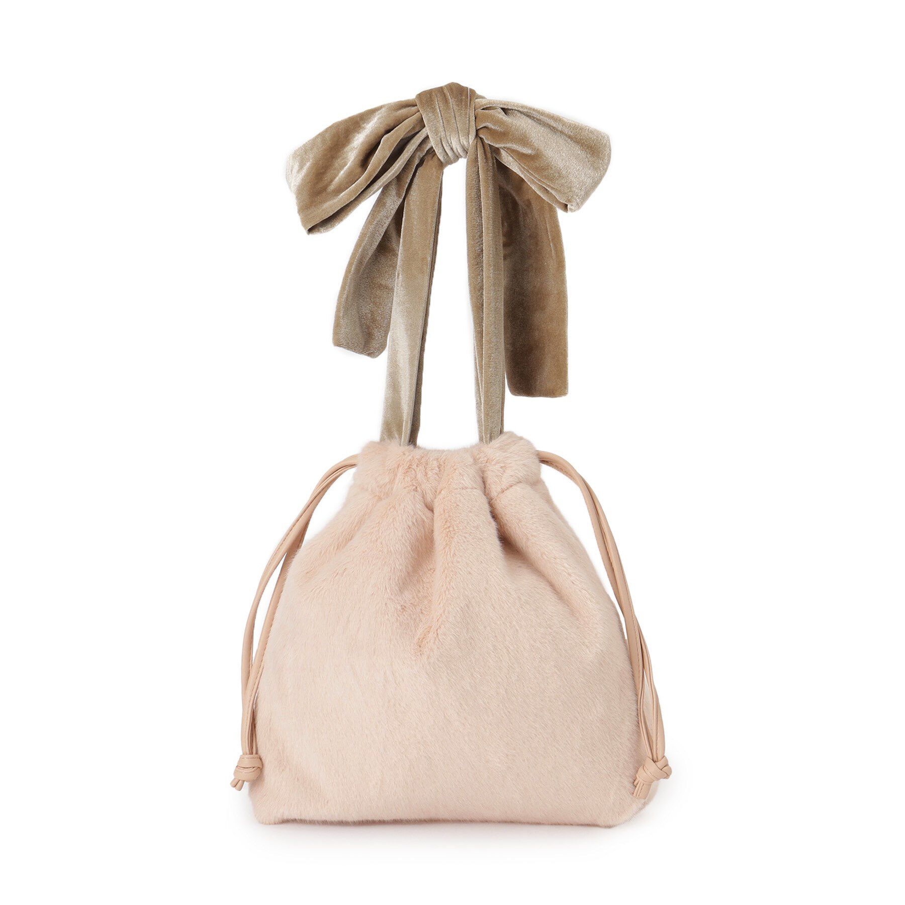 Couture broach「ベロアリボンフェイクファートートバッグ」|トートバッグ|ピンク(071)