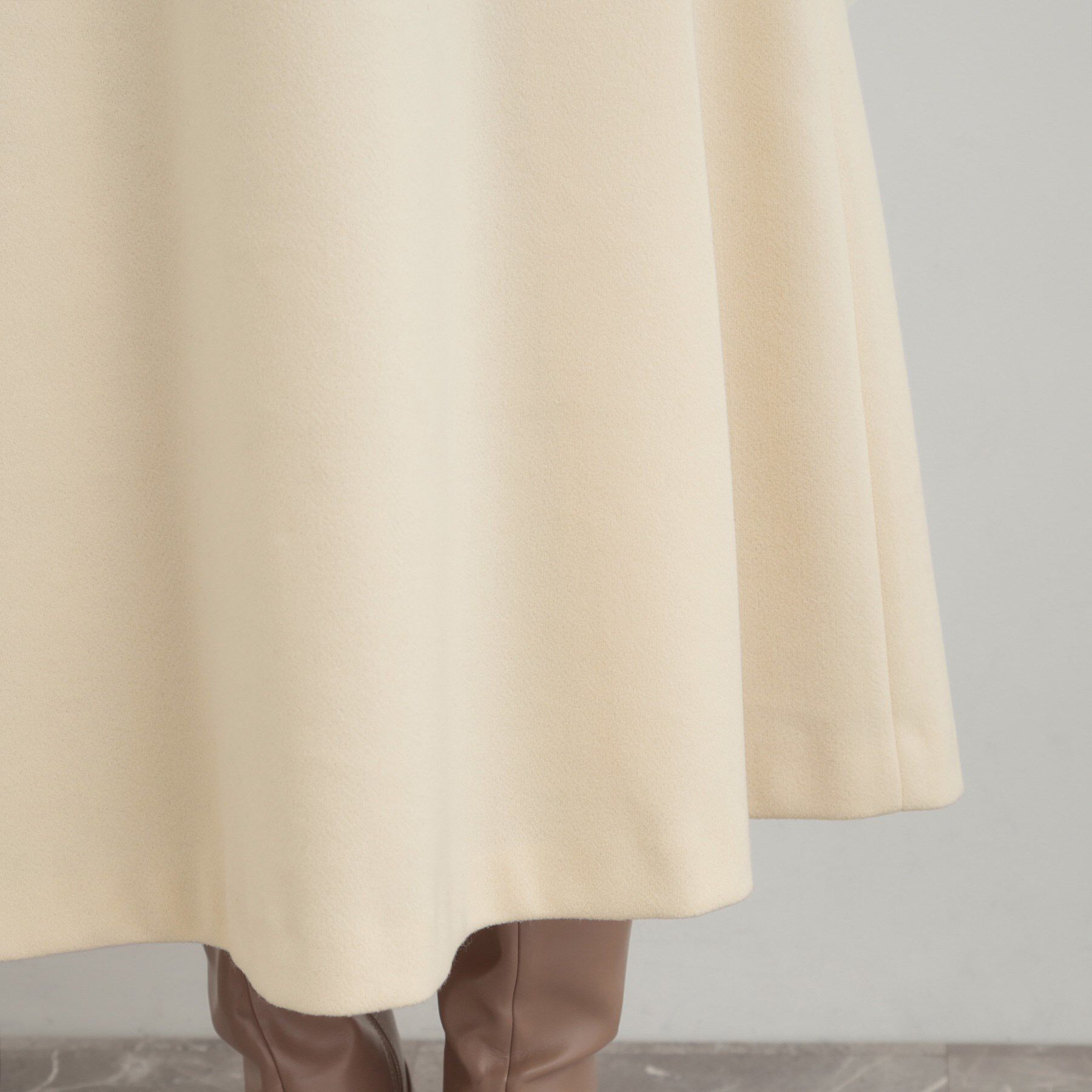 Couture broach「【通勤/金ボタン】フェイクウール ポンチスカート」|スカート|