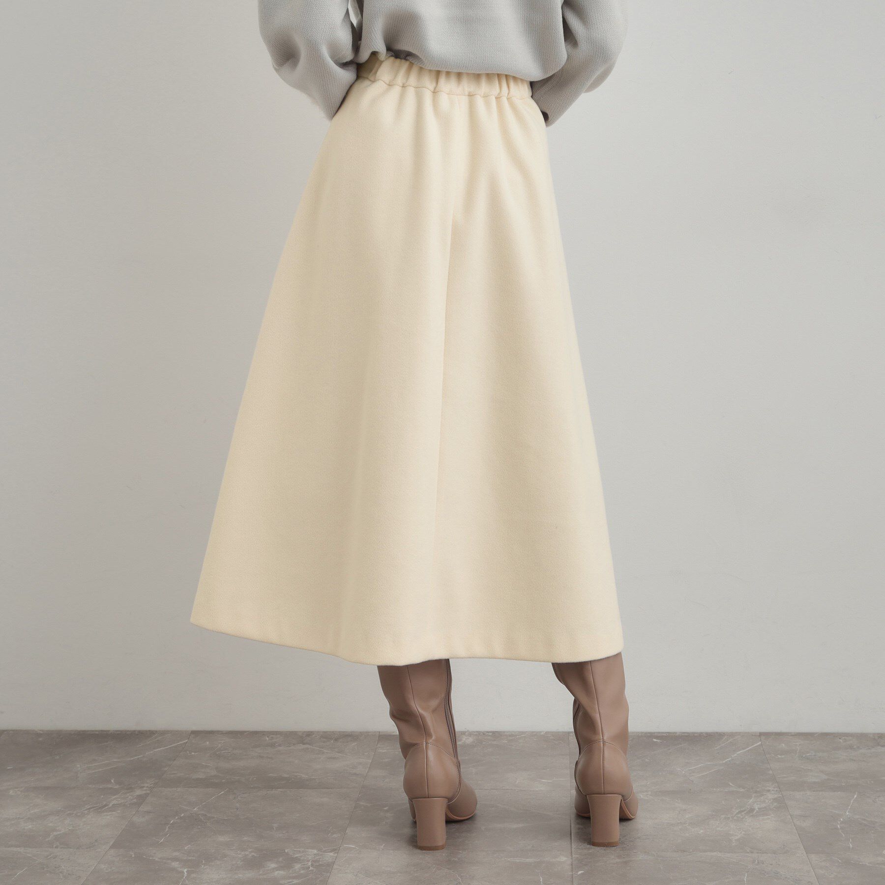 Couture broach「【通勤/金ボタン】フェイクウール ポンチスカート」|スカート|