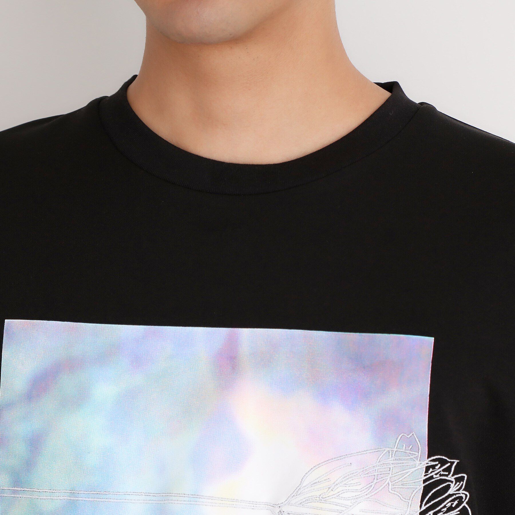 THE SHOP TK「フラワー刺繍＋グラフィックロングTシャツ」|Tシャツ・カットソー|