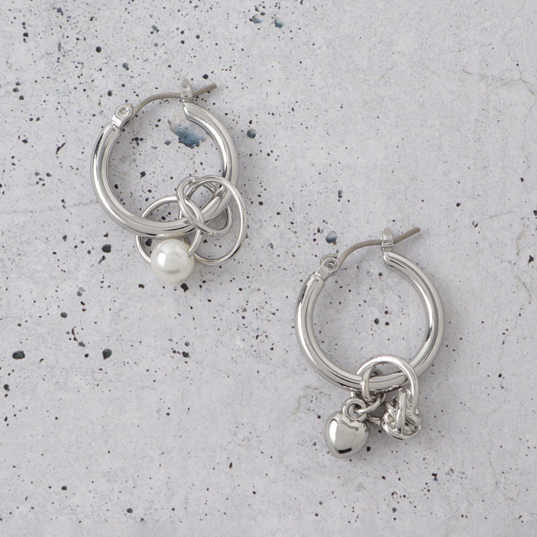 THE SHOP TK「2WAYループパール調ピアス」|ピアス|シルバー(006)