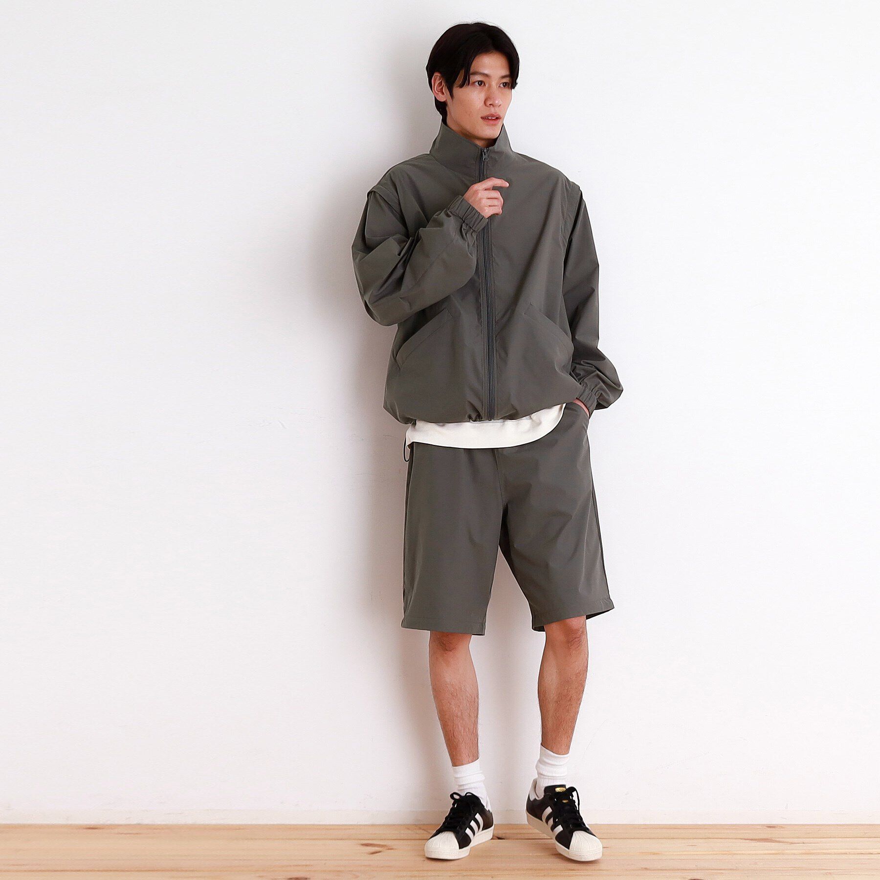 THE SHOP TK「デタッチャブルスタンドブルゾン＆ベスト　セットアップ可/2WAY」|ブルゾン・スタジャン|