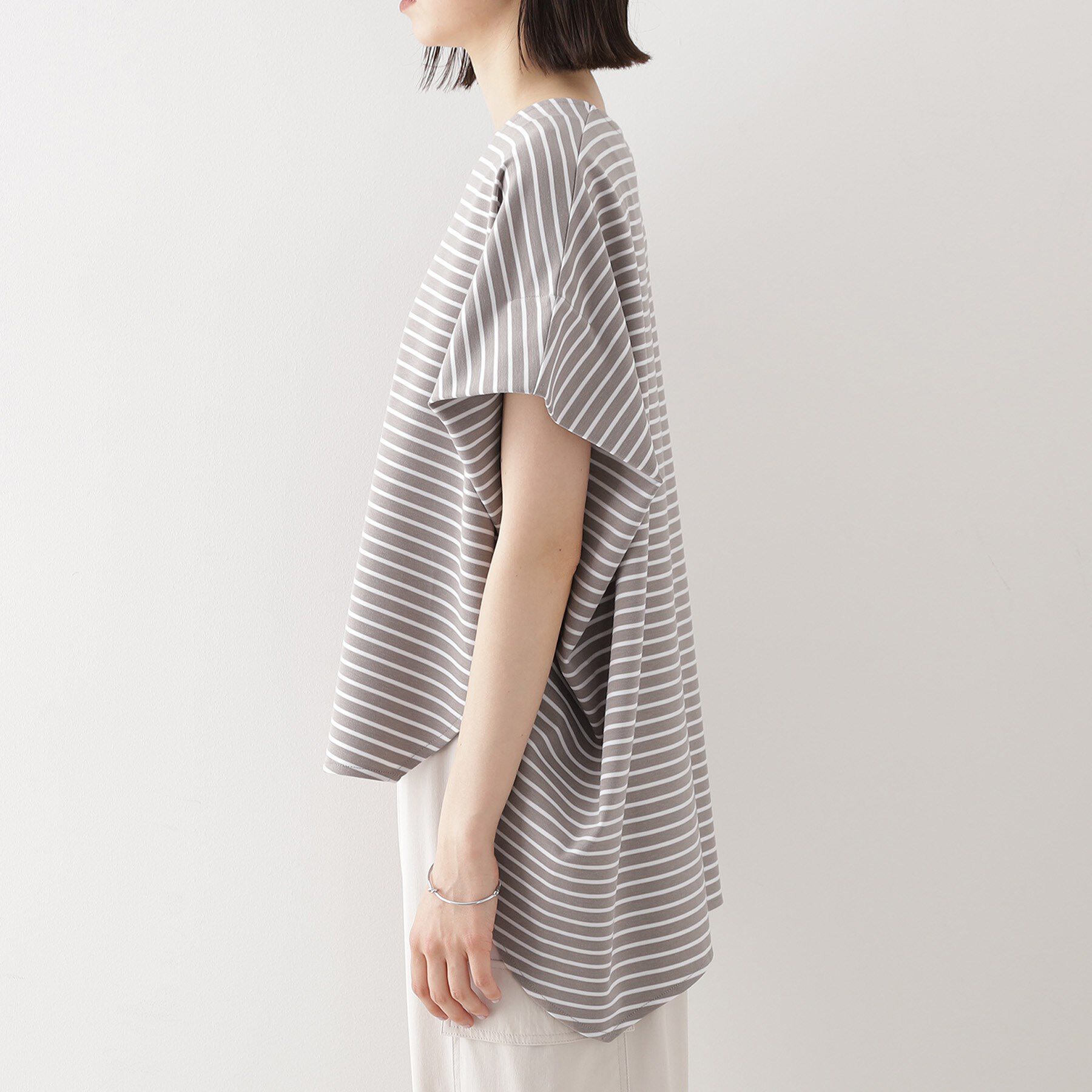 THE SHOP TK「ポンチボリュームプルオーバー【体型カバー/洗える/シワになりにくい】」|Tシャツ・カットソー|