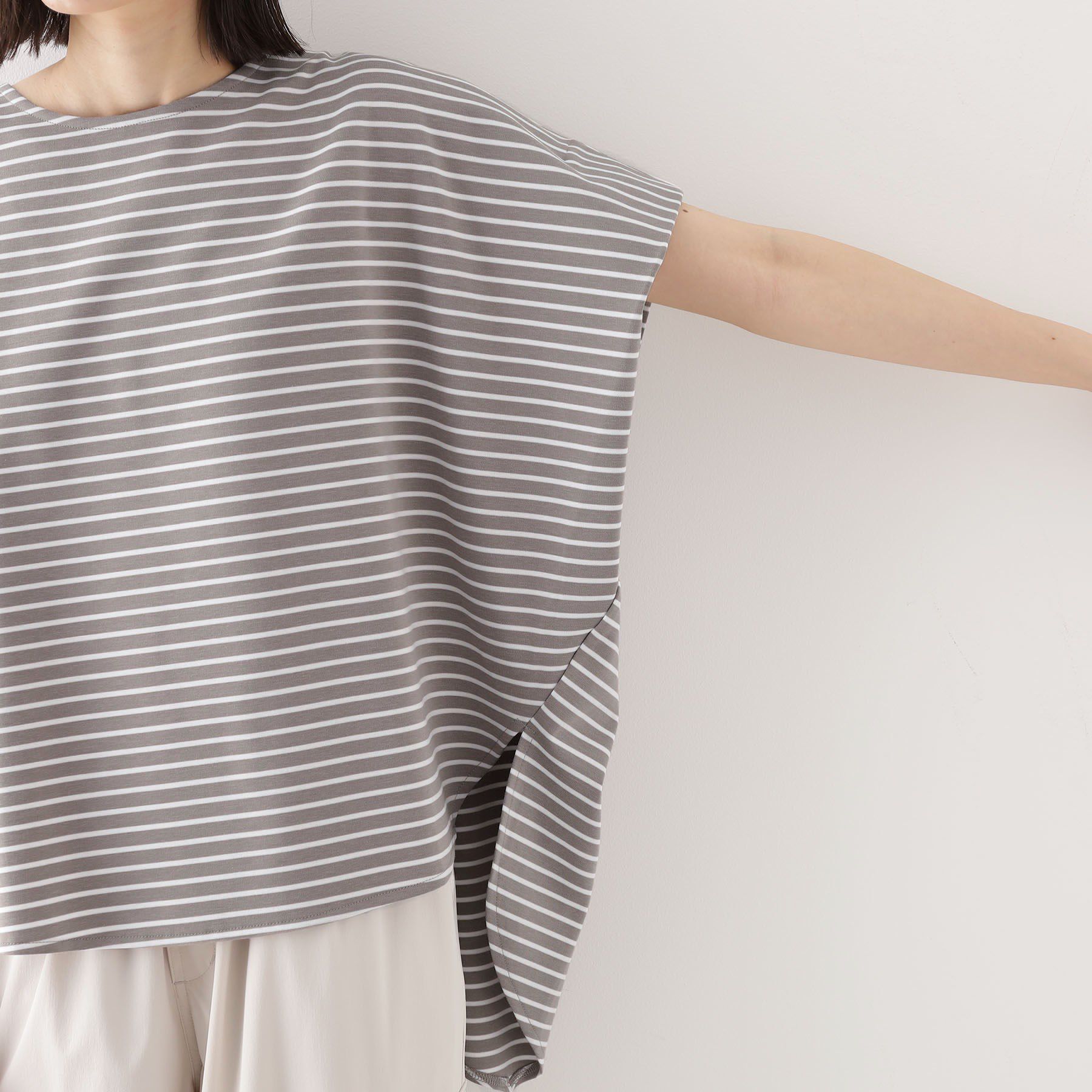 THE SHOP TK「ポンチボリュームプルオーバー【体型カバー/洗える/シワになりにくい】」|Tシャツ・カットソー|