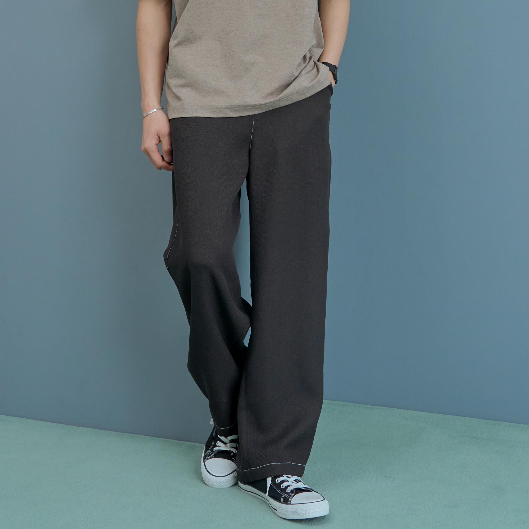 THE SHOP TK「ブッチャー配色ワイドパンツ」|その他|