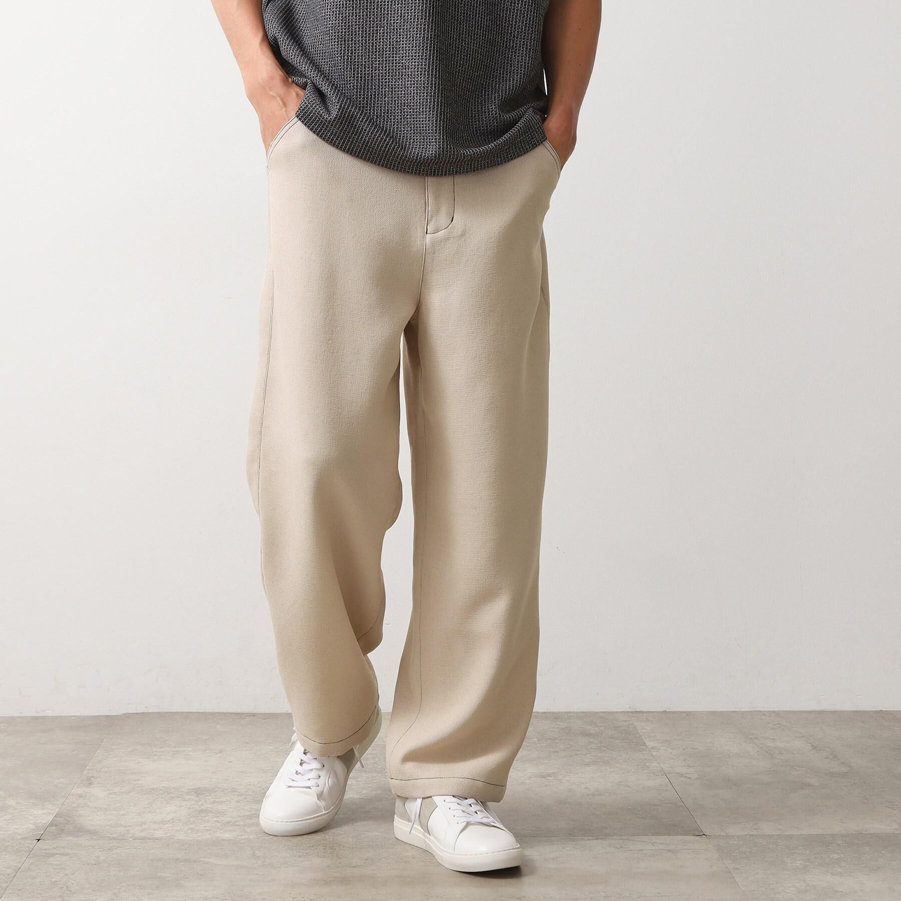 THE SHOP TK「ブッチャー配色ワイドパンツ」|その他|