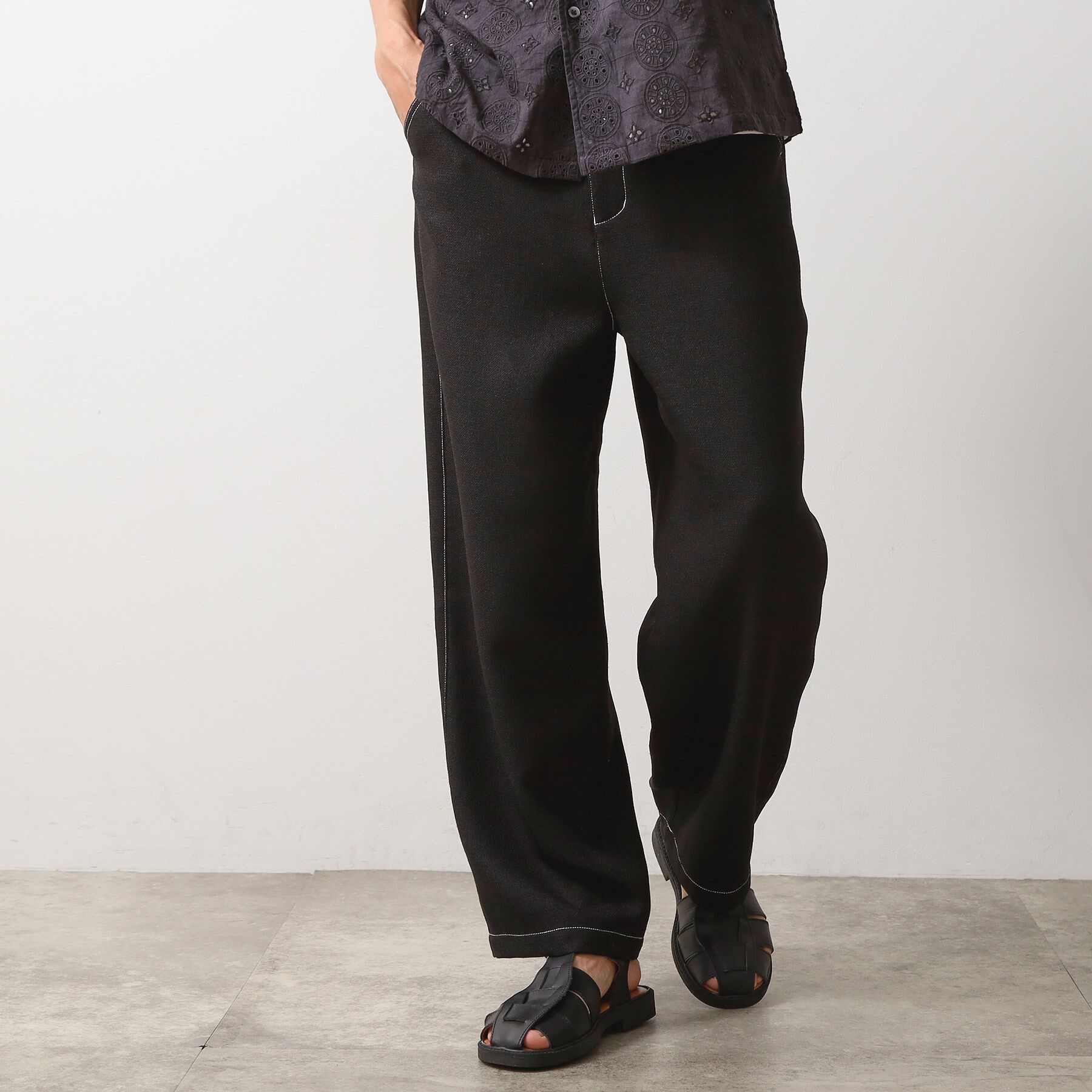 THE SHOP TK「ブッチャー配色ワイドパンツ」|その他|