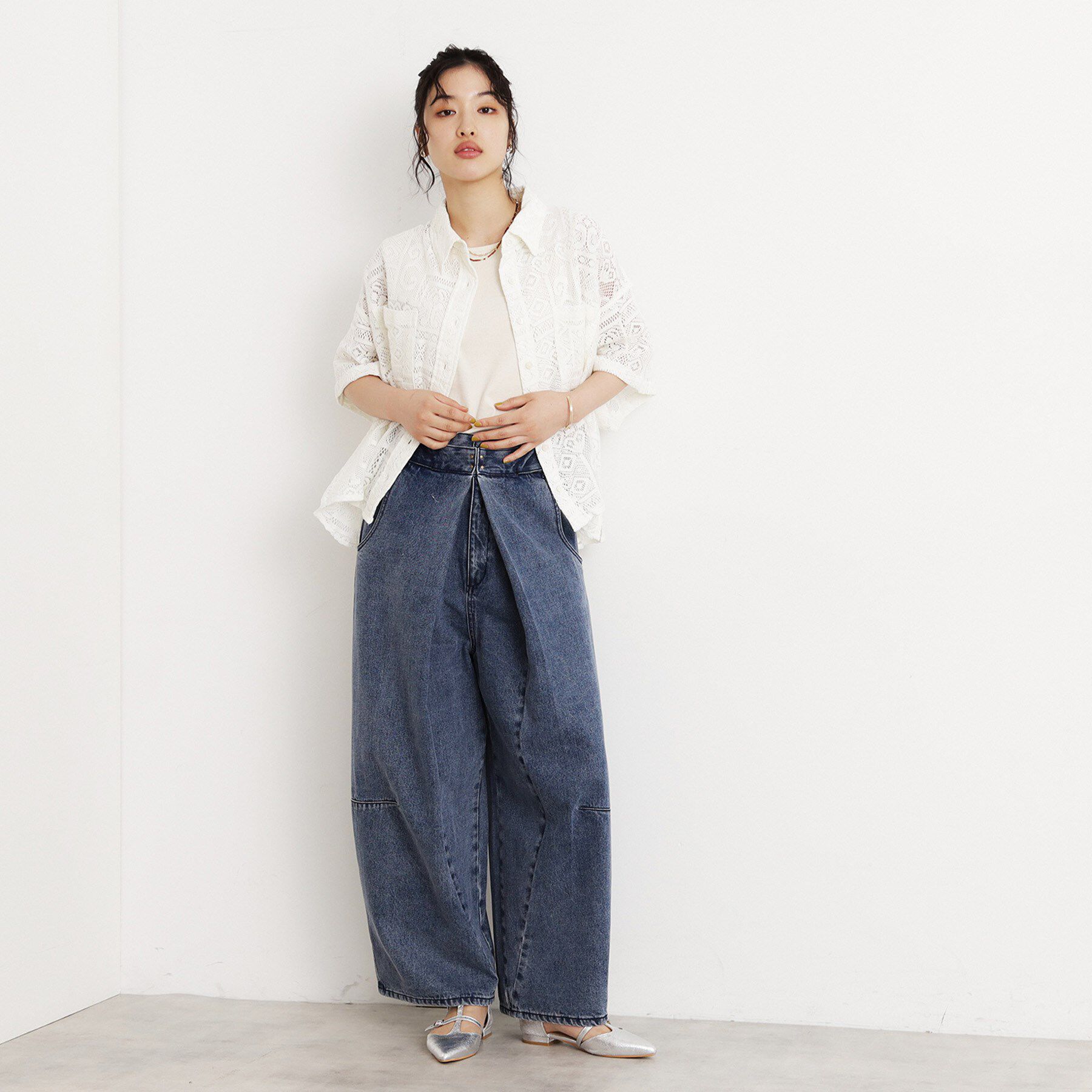 THE SHOP TK「総レースシャツ【洗える】」|シャツ・ブラウス|