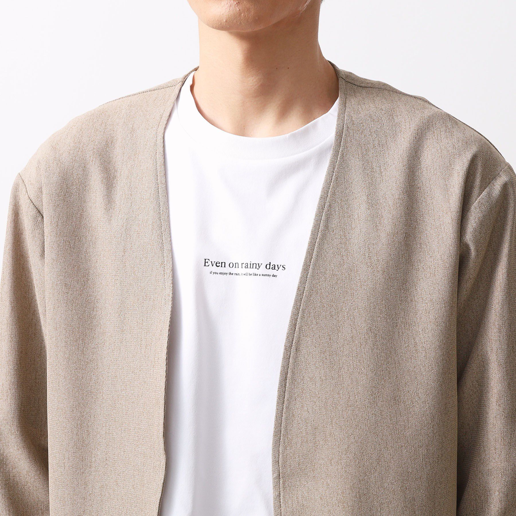 THE SHOP TK「シャリルジャージカーディガン 洗濯機OK/吸水速乾/イージーケア/セットアップ可」|カーディガン|