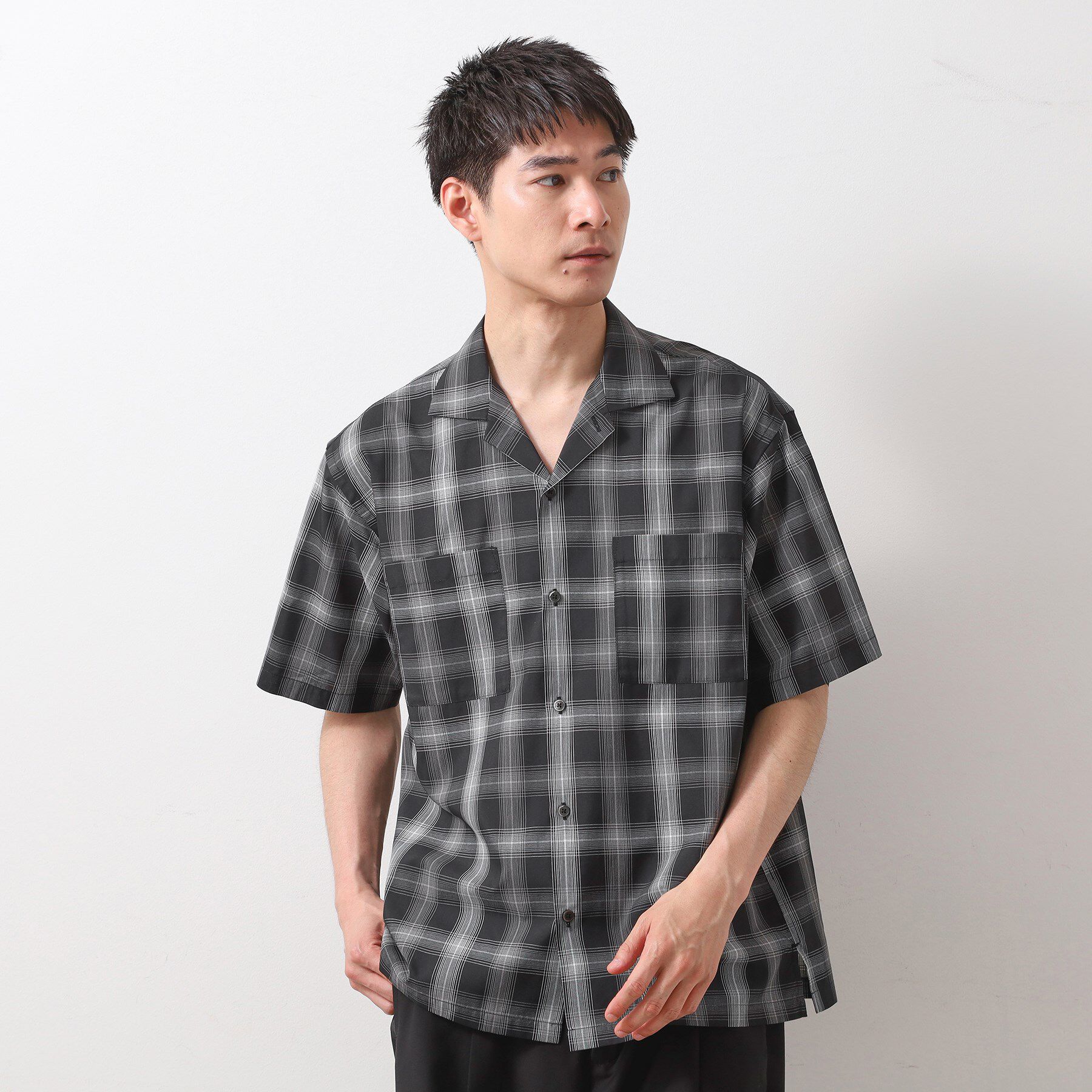 THE SHOP TK「オンブレチェック半袖シャツ 洗濯機OK」|シャツ・ブラウス|