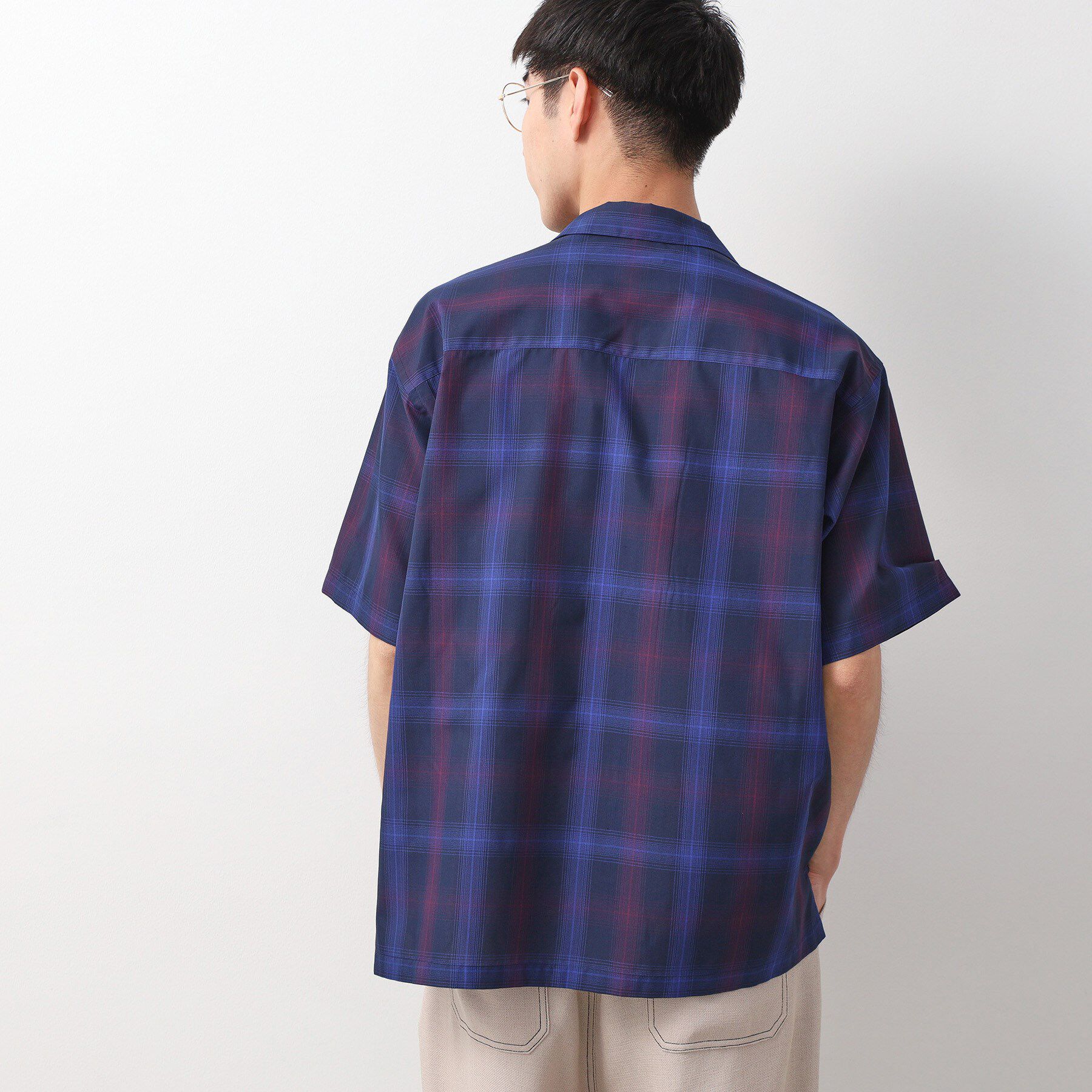 THE SHOP TK「オンブレチェック半袖シャツ 洗濯機OK」|シャツ・ブラウス|