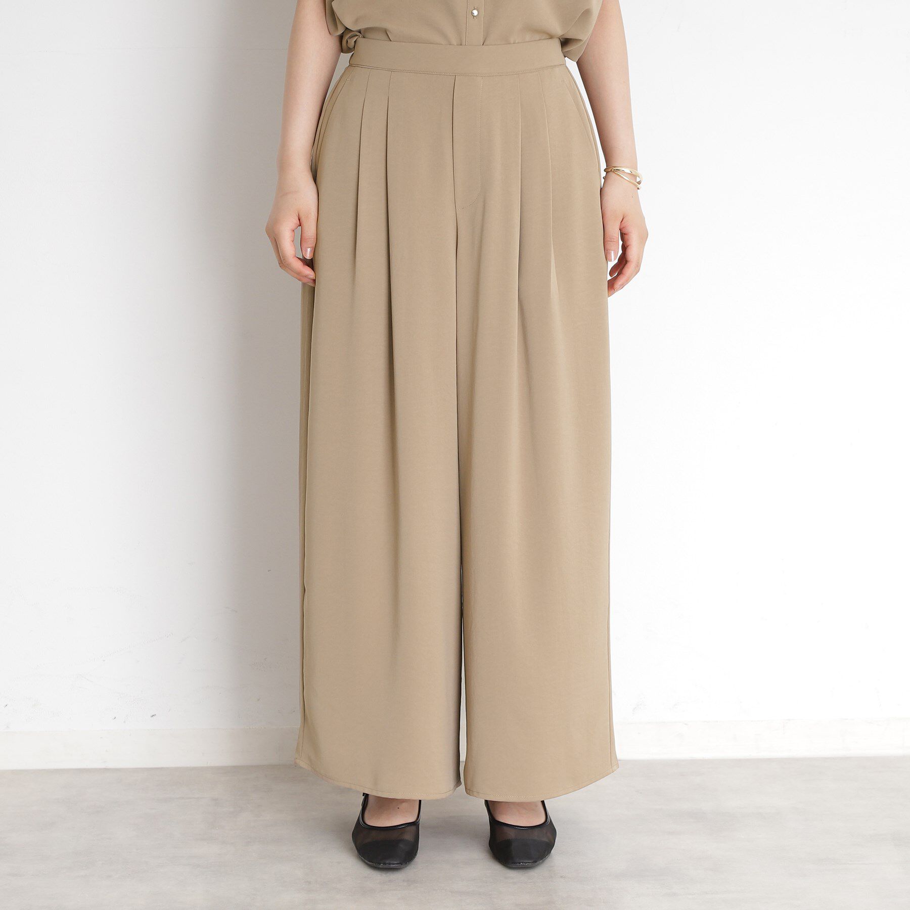 THE SHOP TK「タックワイドパンツ【UV/洗濯機OK/セットUP可】」|その他|